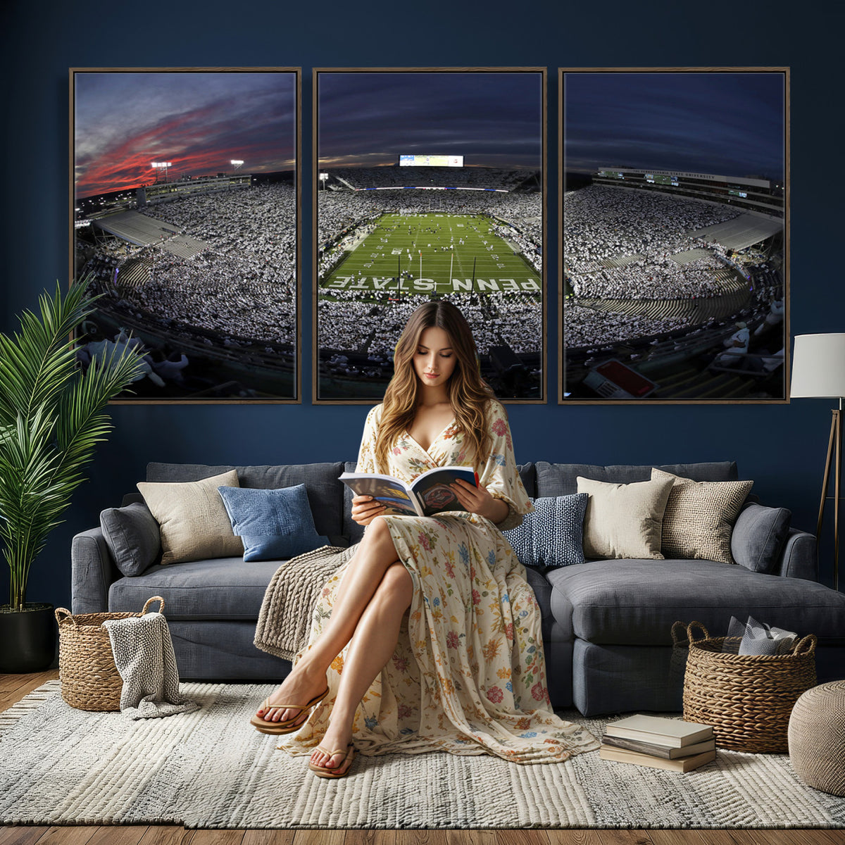 59877-MGV-CV-36X24 - Penn State University Nittany Lions Football Team Print