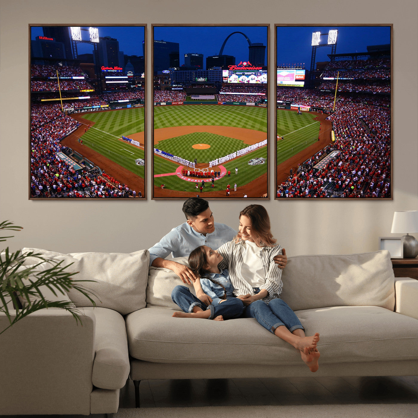 MGV-FC-60X30-3P - St. Louis Cardinals Baseball Team Print - Busch Stadium Wall Art Canvas Print