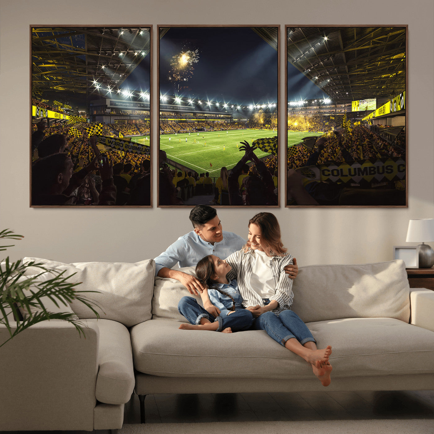 MGV-FC-60X30-3P - Columbus Crew Soccer Team Print - Columbus Crew Stadium Wall Art Canvas Print
