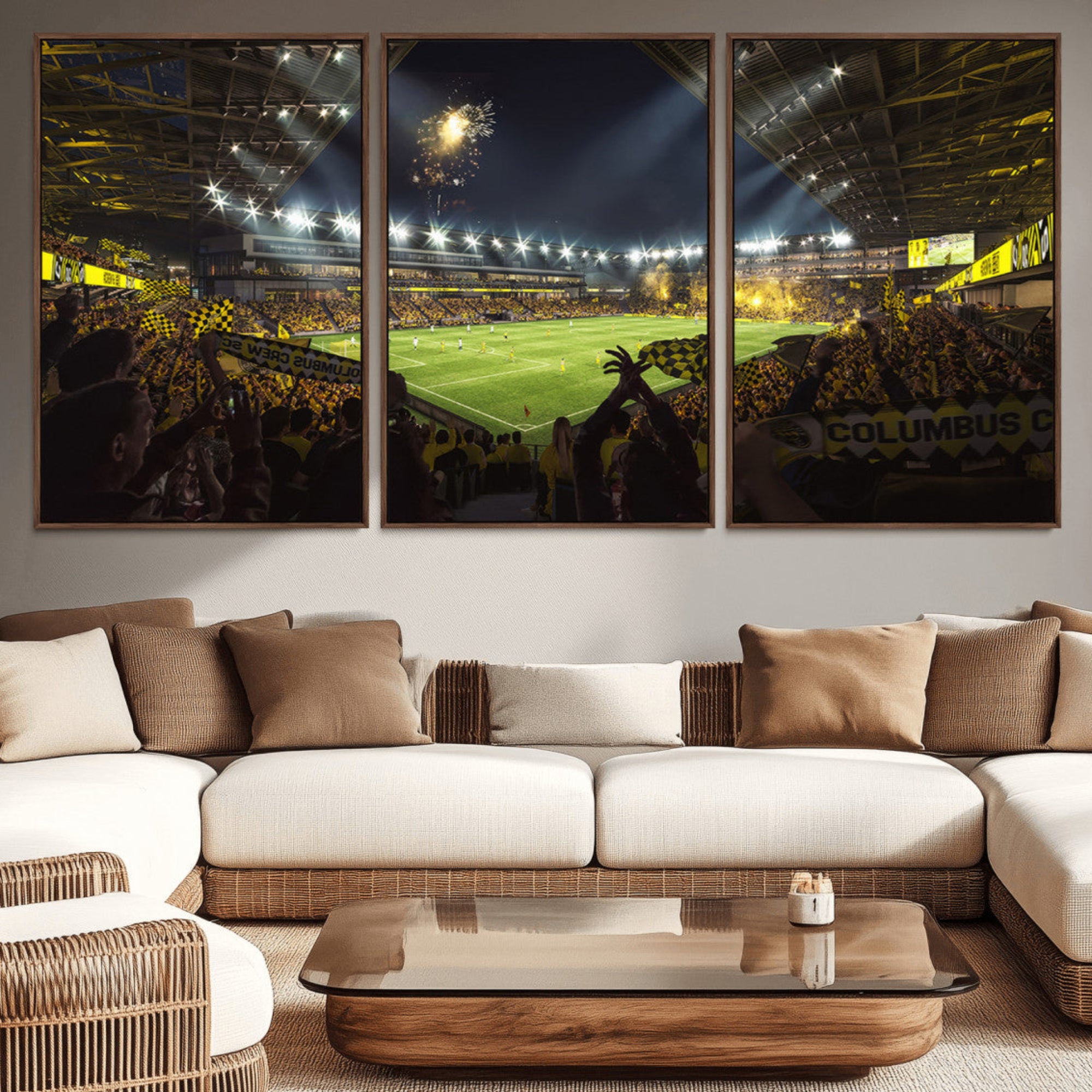 51122-MGV-CV-36X24-Columbus Crew Soccer Team Print - Columbus Crew Stadium Wall Art Canvas Print