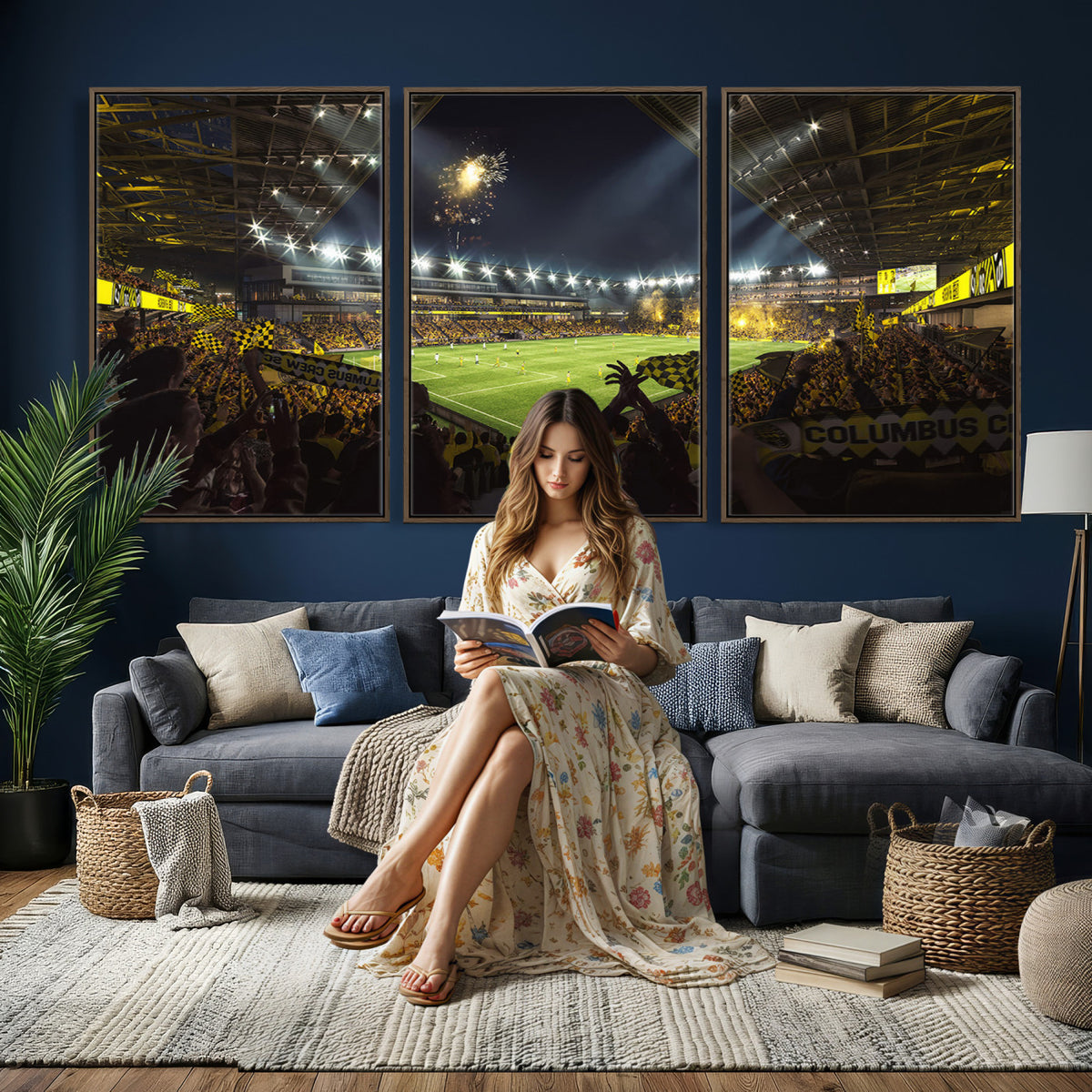 51122-MGV-CV-36X24 - Columbus Crew Soccer Team Print - Columbus Crew Stadium Wall Art Canvas Print