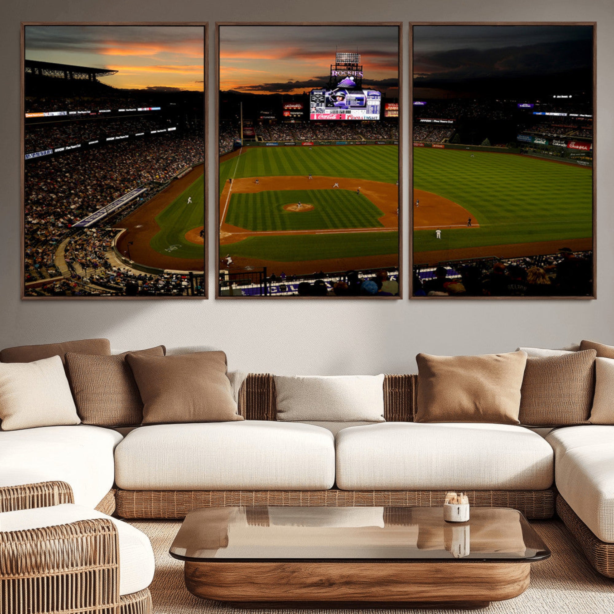 57060-MGV-CV-36X24-Colorado Rockies Coors Field Wall Art Canvas Print - MLB Baseball Stadium