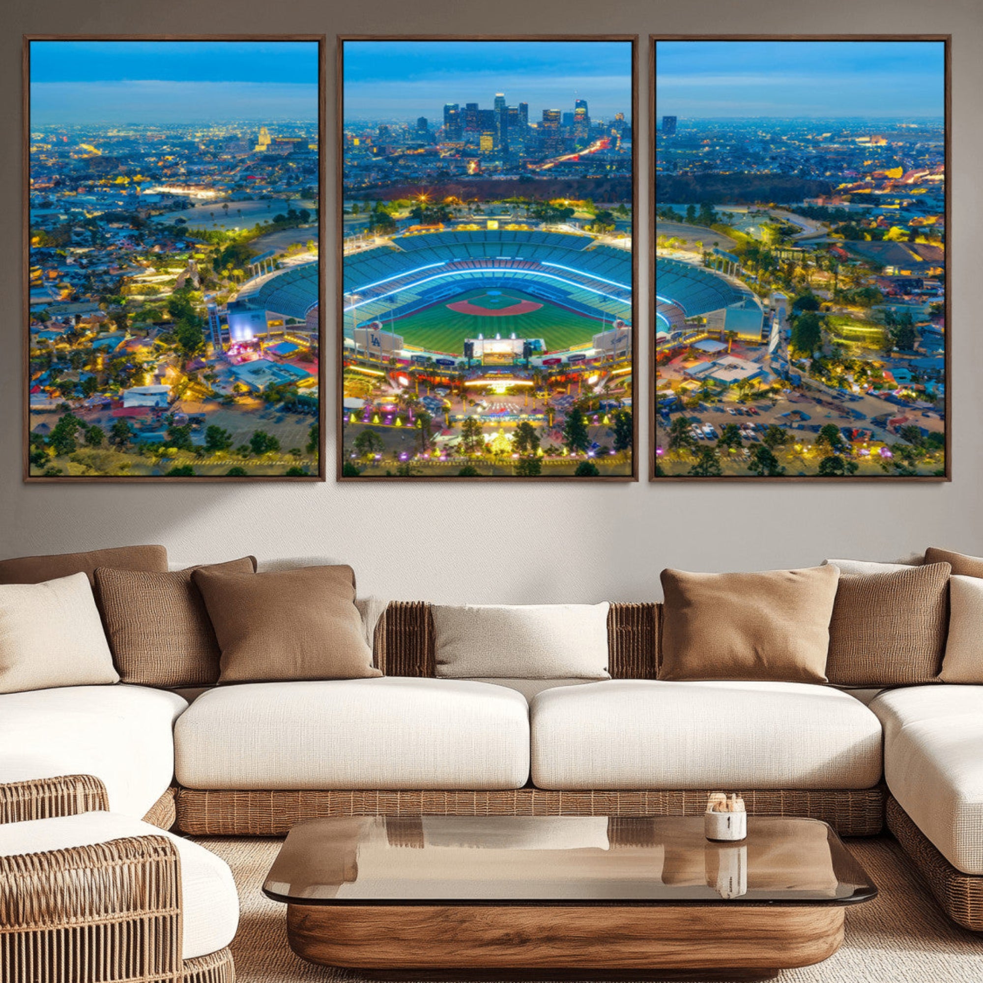 78144-MGV-CV-36X24-Los Angeles Dodgers Wall Art Canvas, Dodger Stadium Wall Art Canvas Print - MLB Baseball Stadium