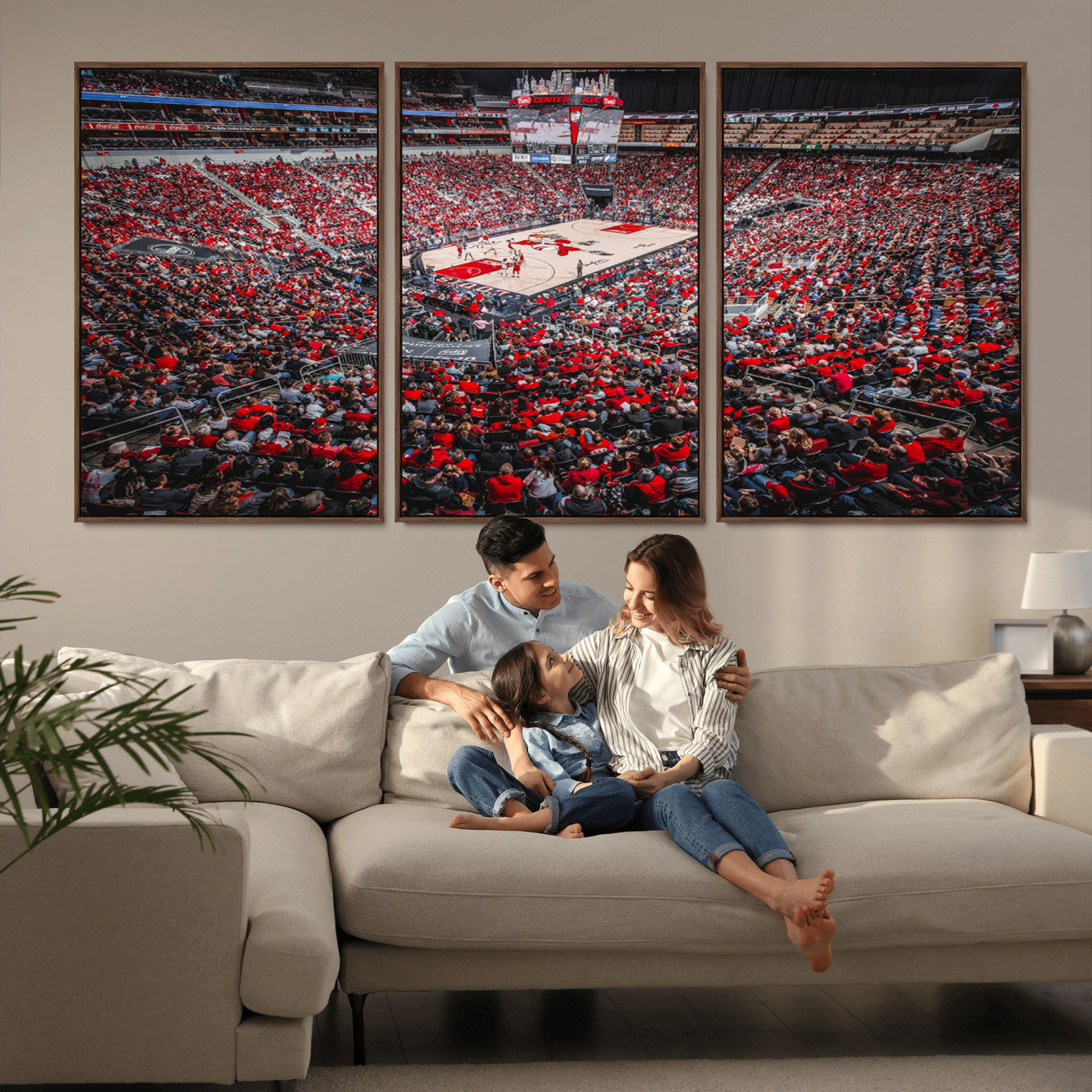 MGV-FC-60X30-3P - Louisville Cardinals Basketball Print Canvas - Louisville KFC Yum Center Arena Wall Art Canvas Print