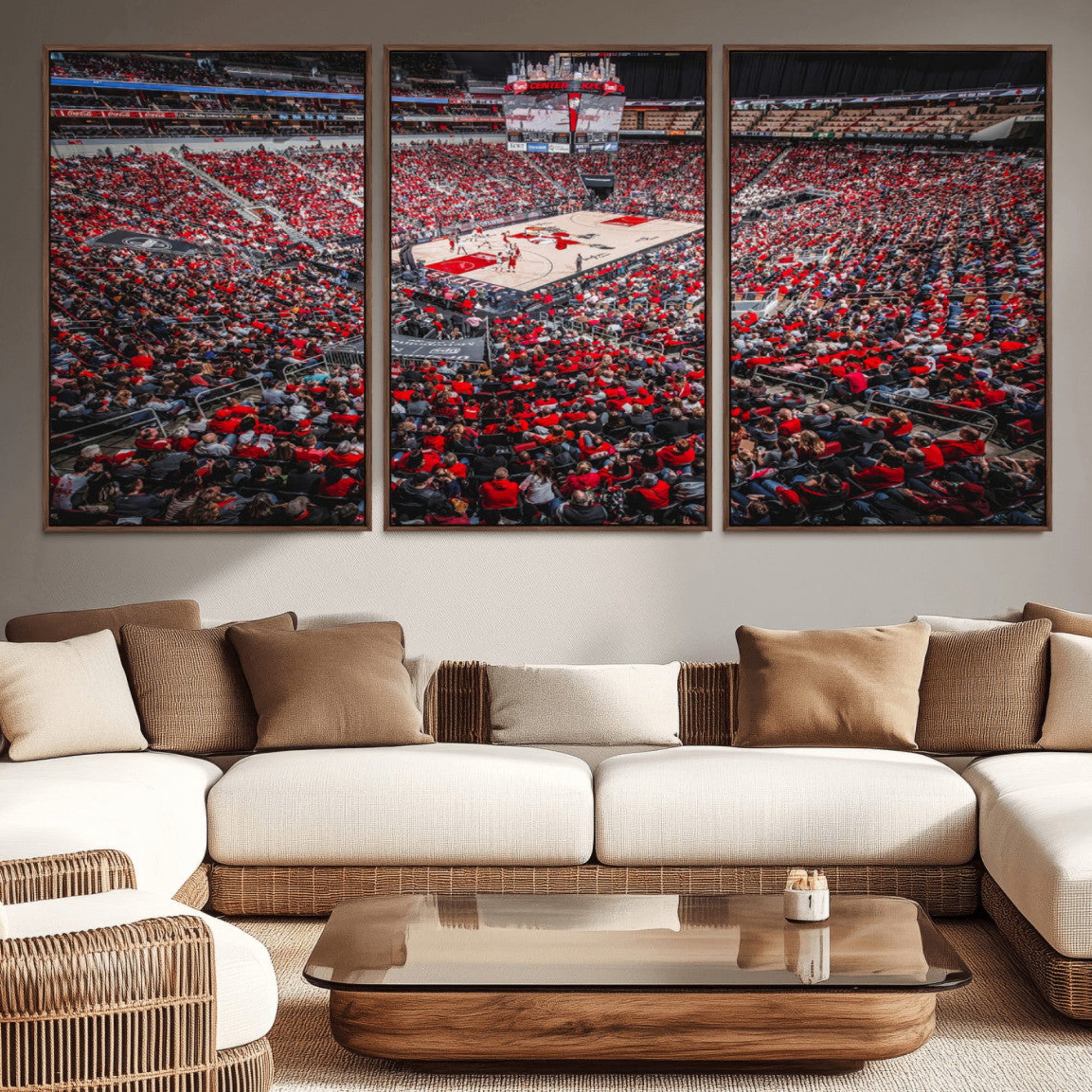 78136-MGV-CV-36X24-Louisville Cardinals Basketball Print Canvas - Louisville KFC Yum Center Arena Wall Art Canvas Print