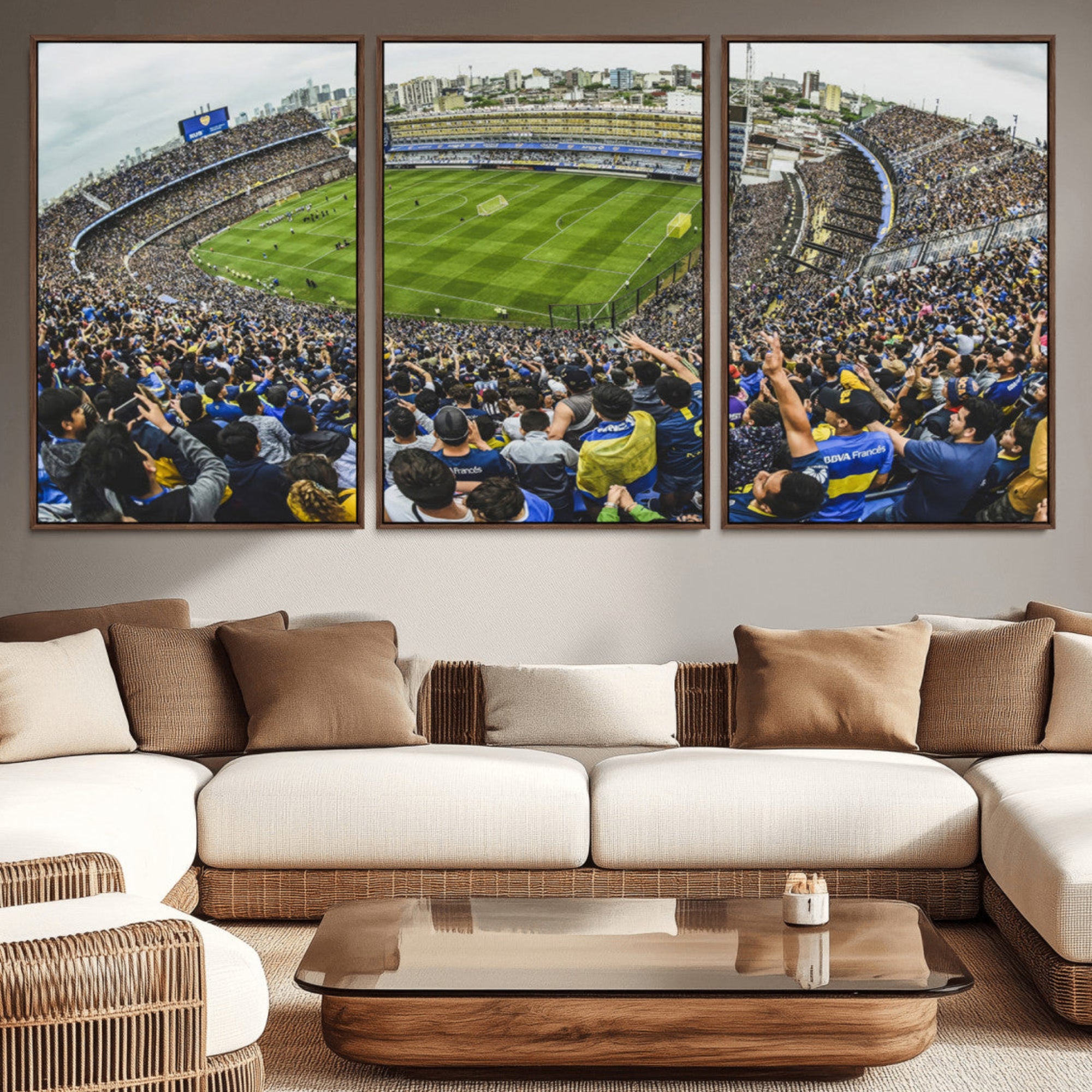 63839-MGV-CV-36X24-Boca Juniors Soccer Team Print Wall Art - Buenos Aires Bombonera Stadium Canvas Print
