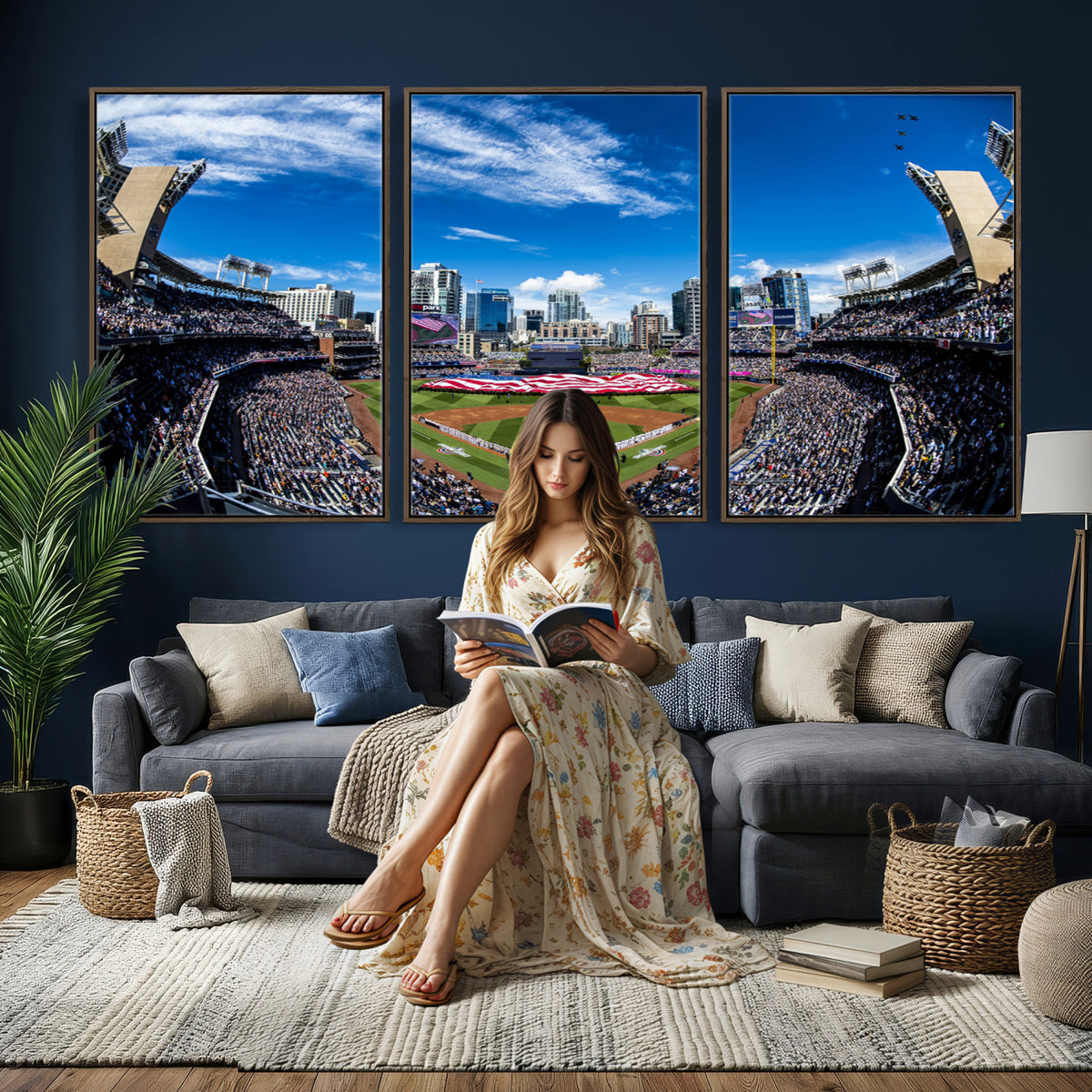 52297-MGV-CV-36X24 - San Diego Padres Baseball Team Print, Petco Park Stadium