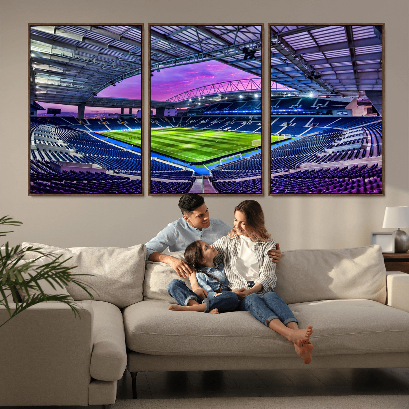MGV-FC-60X30-3P - FC Porto Soccer Team Print Canvas- Dragon Stadium Wall Art Canvas Print
