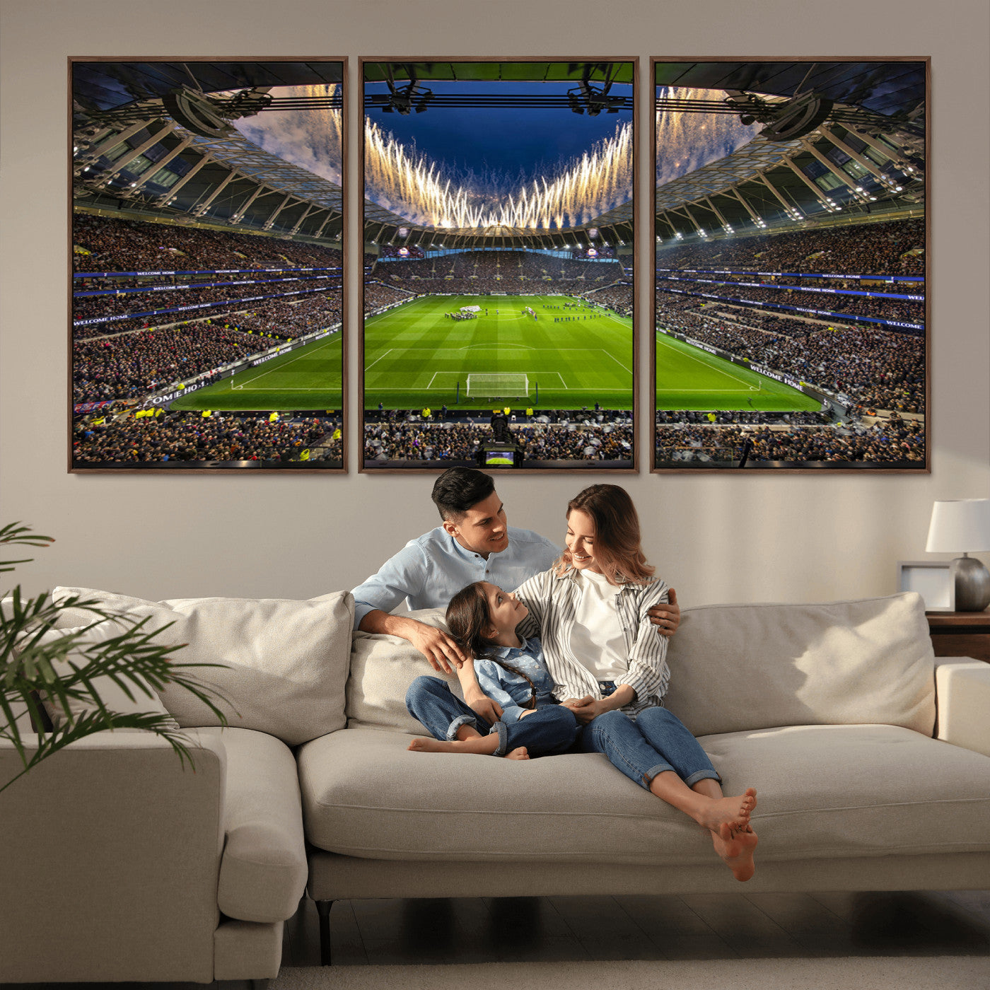 MGV-FC-60X30-3P - Tottenham Hotspur Football Team Print - London Tottenham Hotspur Stadium Wall Art Canvas Print