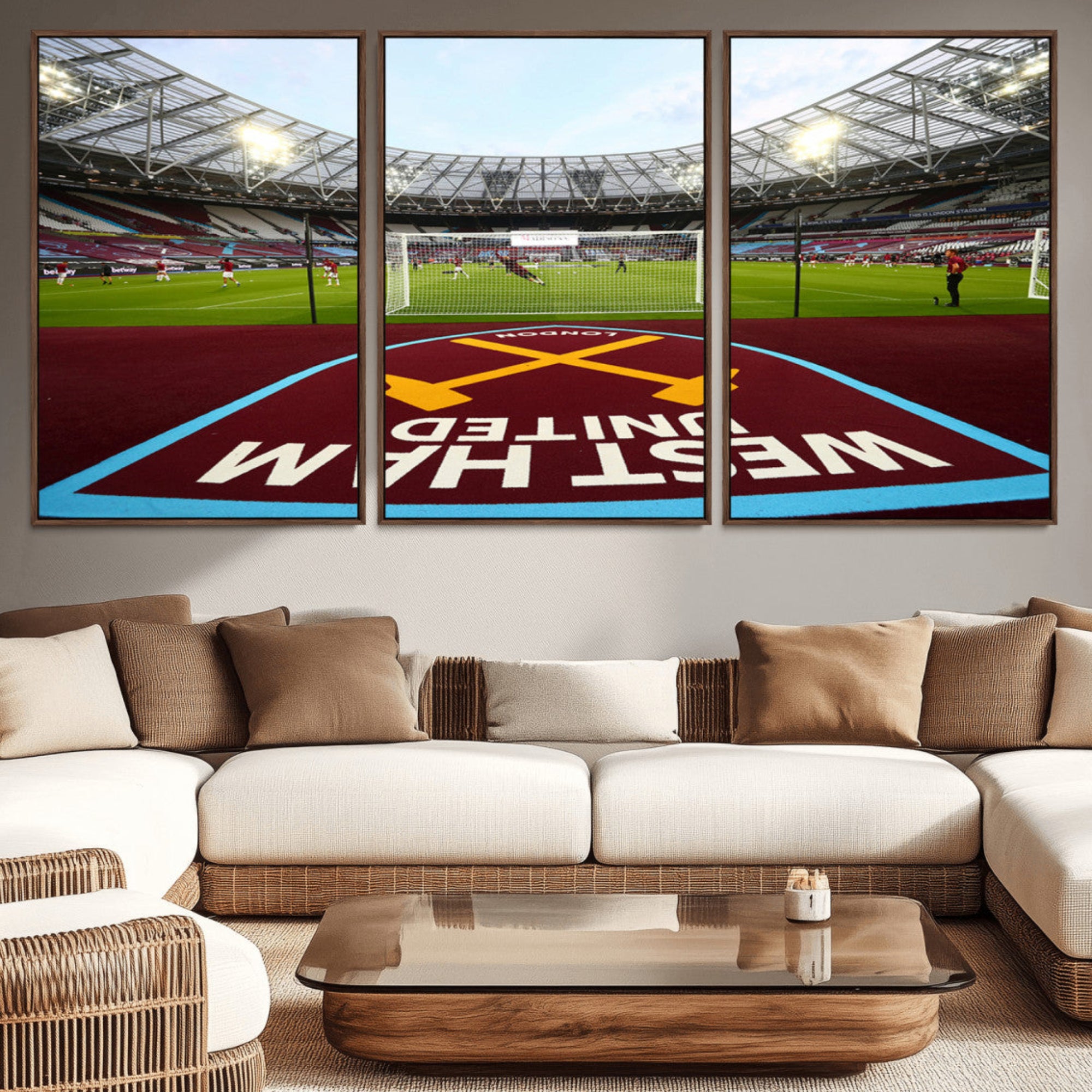 77367-MGV-CV-36X24-West Ham United FC Stadium Canvas Wall Art – London Stadium Football Print – Premier League Team