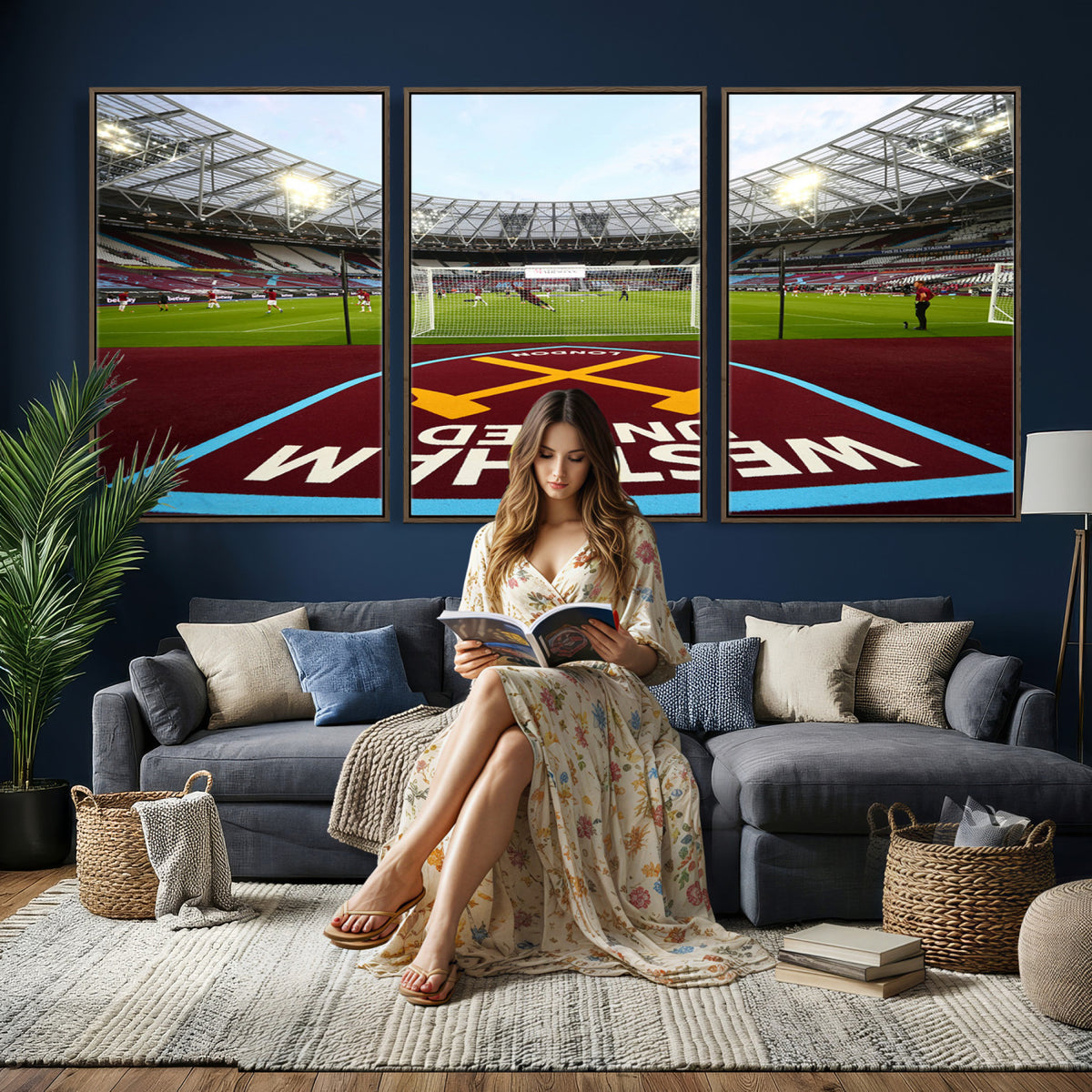 77367-MGV-CV-36X24 - West Ham United FC Stadium Canvas Wall Art, London Stadium