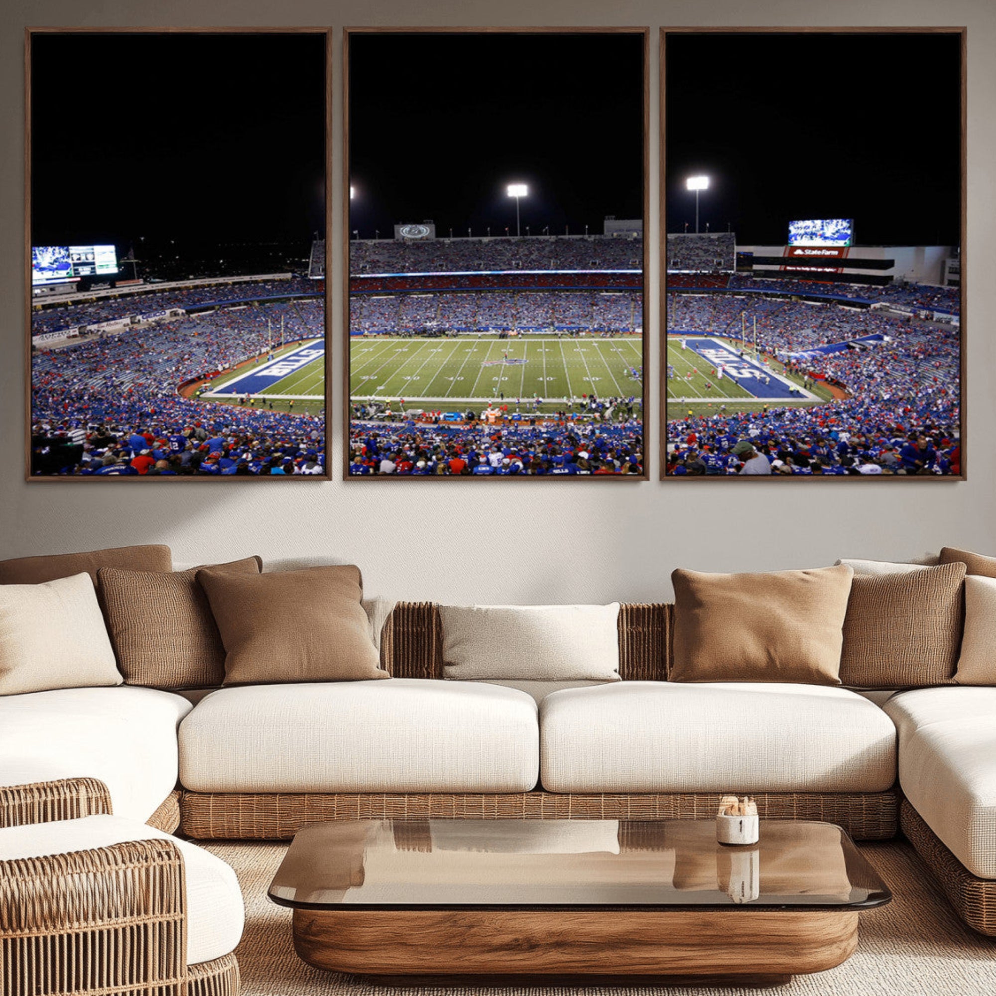 59036-MGV-CV-36X24-Buffalo Bills Wall Art - Buffalo Bills Stadium Canvas Print, Perfect Sports Decor for Living Rooms,