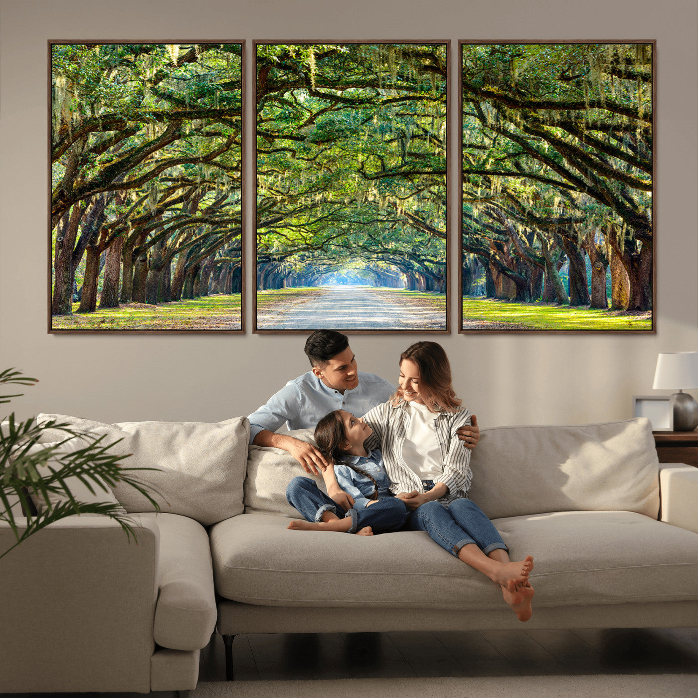 MGV-FC-60X30-3P - Wormsloe State Plantation Driveway Wall Art Canvas Print