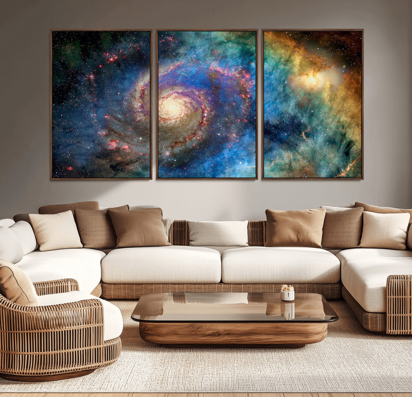 MGV-FC-60X30-3P - Spiral Galaxy Wall Art Canvas Print