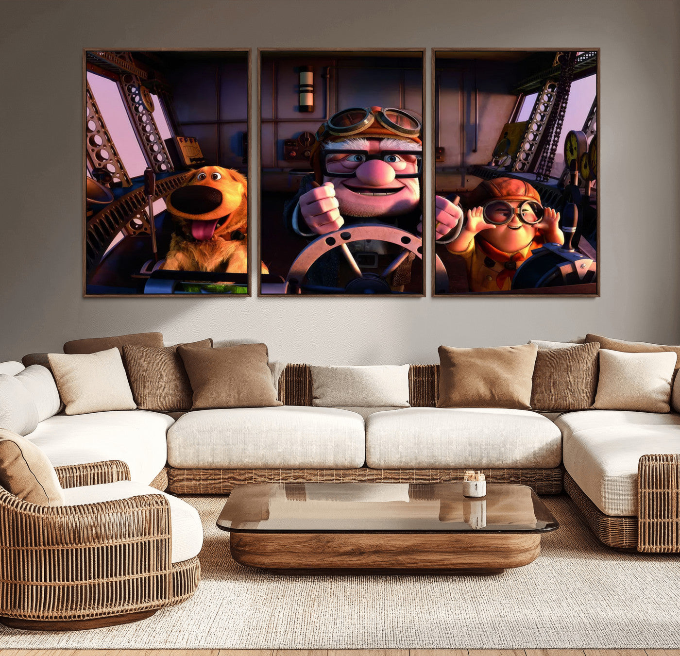 MGV-FC-60X30-3P - Carl Russel And Dog, Movie Up Poster, Movie Up Wall Art, Movie Up Poster Print, Carl