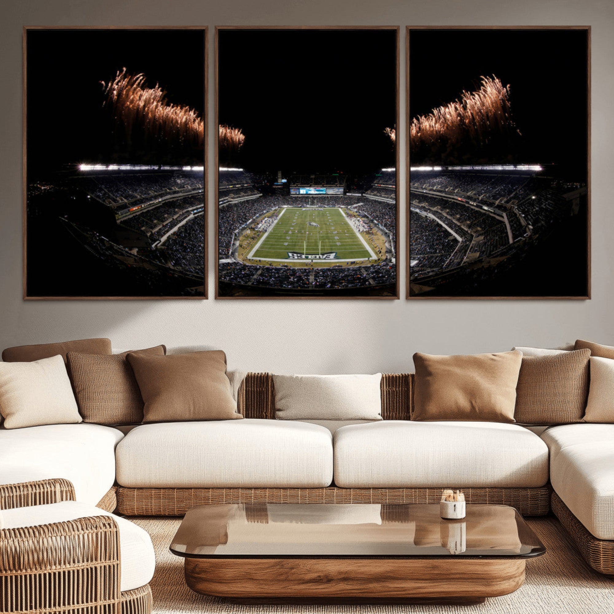 89680-MGV-CV-36X24-Eagles Field Stadium Wall Art | Philadelphia Eagles Football Team Print - Philadelphia Lincoln