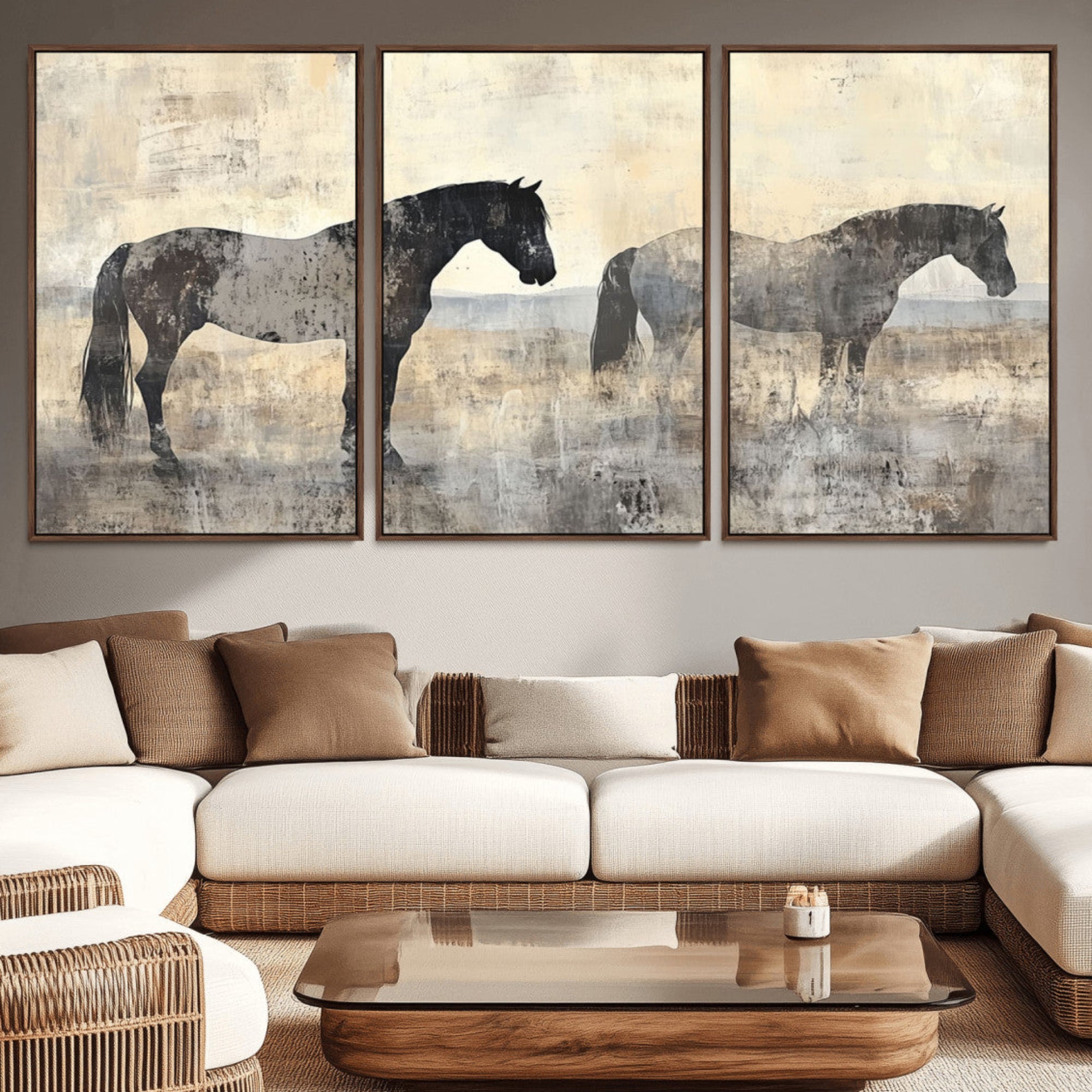 81988-MGV-CV-36X24-Vintage Horses Wall Art Canvas Print