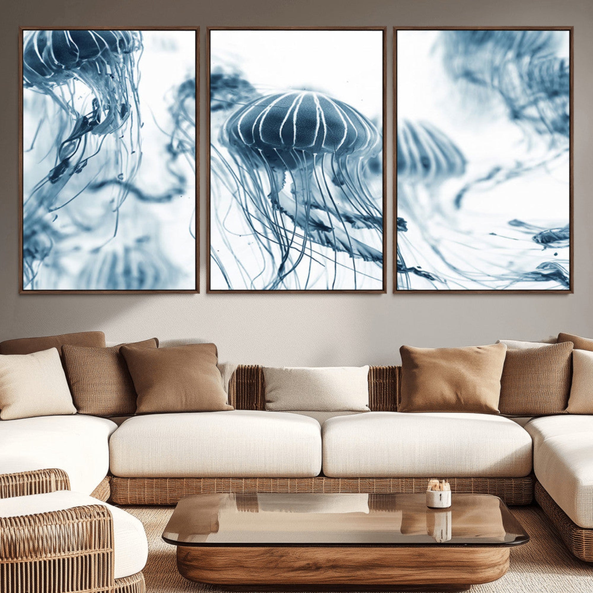 15482-MGV-CV-36X24-Abstract Jellyfish Canvas Print Wall Art