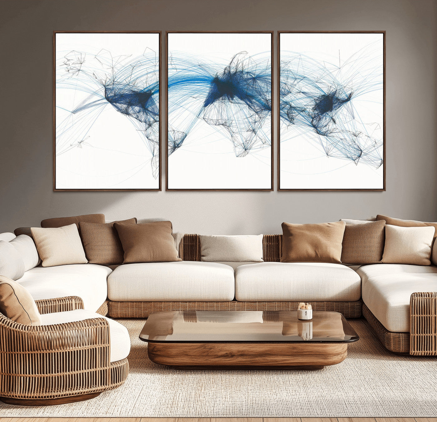MGV-FC-60X30-3P - Push Pin World Map Canvas Print – Framed Wall Art for Couples to Track Their Travels – Anniversary