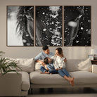 73281-MGV-FC-60X30-3P_Walnut-Winter Horse Snow Wall Art Canvas Print