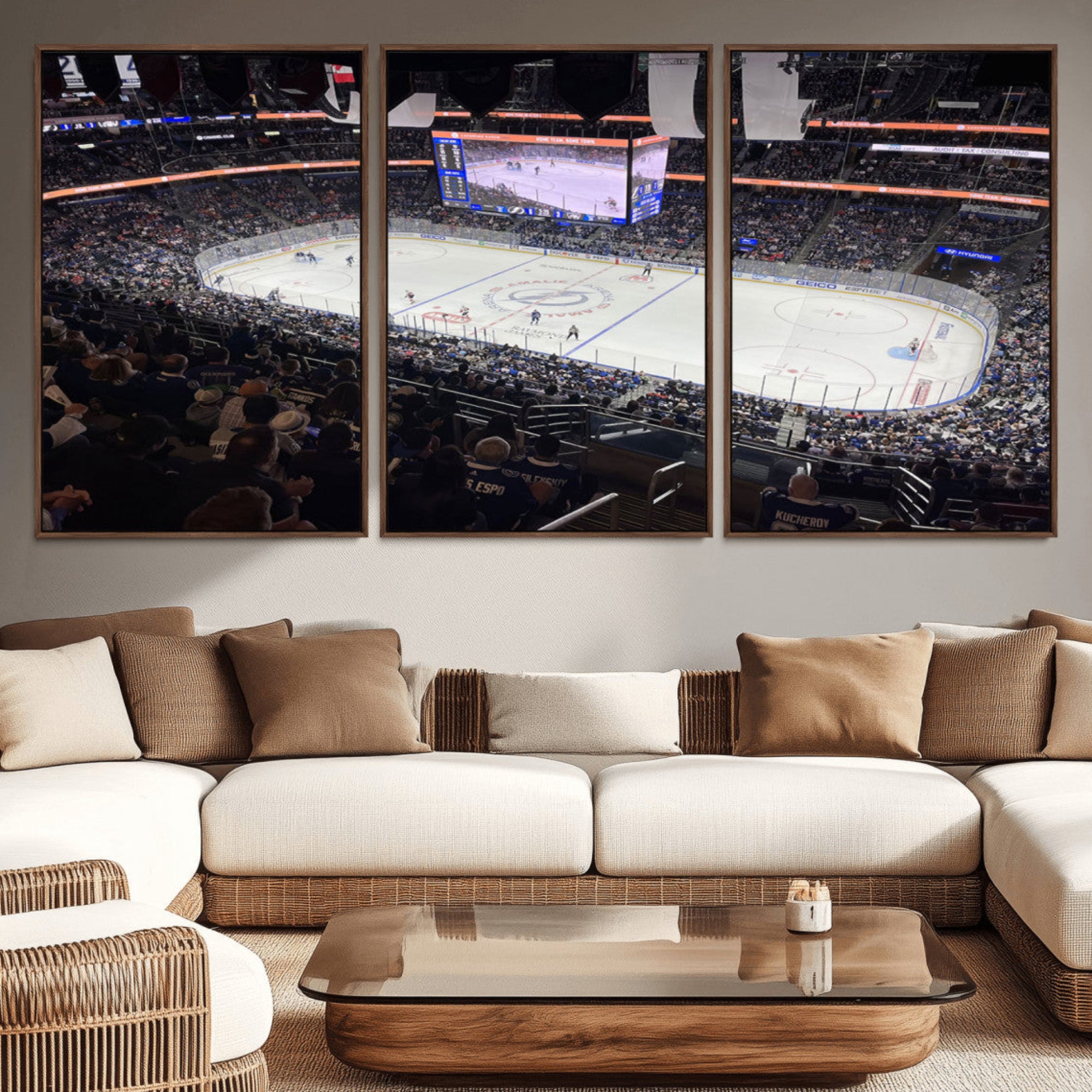 51641-MGV-CV-36X24-Amalie Arena Florida Wall Art Canvas Print - NHL Hockey Stadium Print