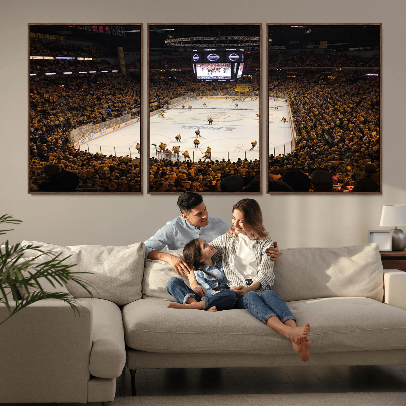 MGV-FC-60X30-3P - Bridgestone Arena - Nashville Predators Hockey Team Print - Nashville Wall Art Canvas Print
