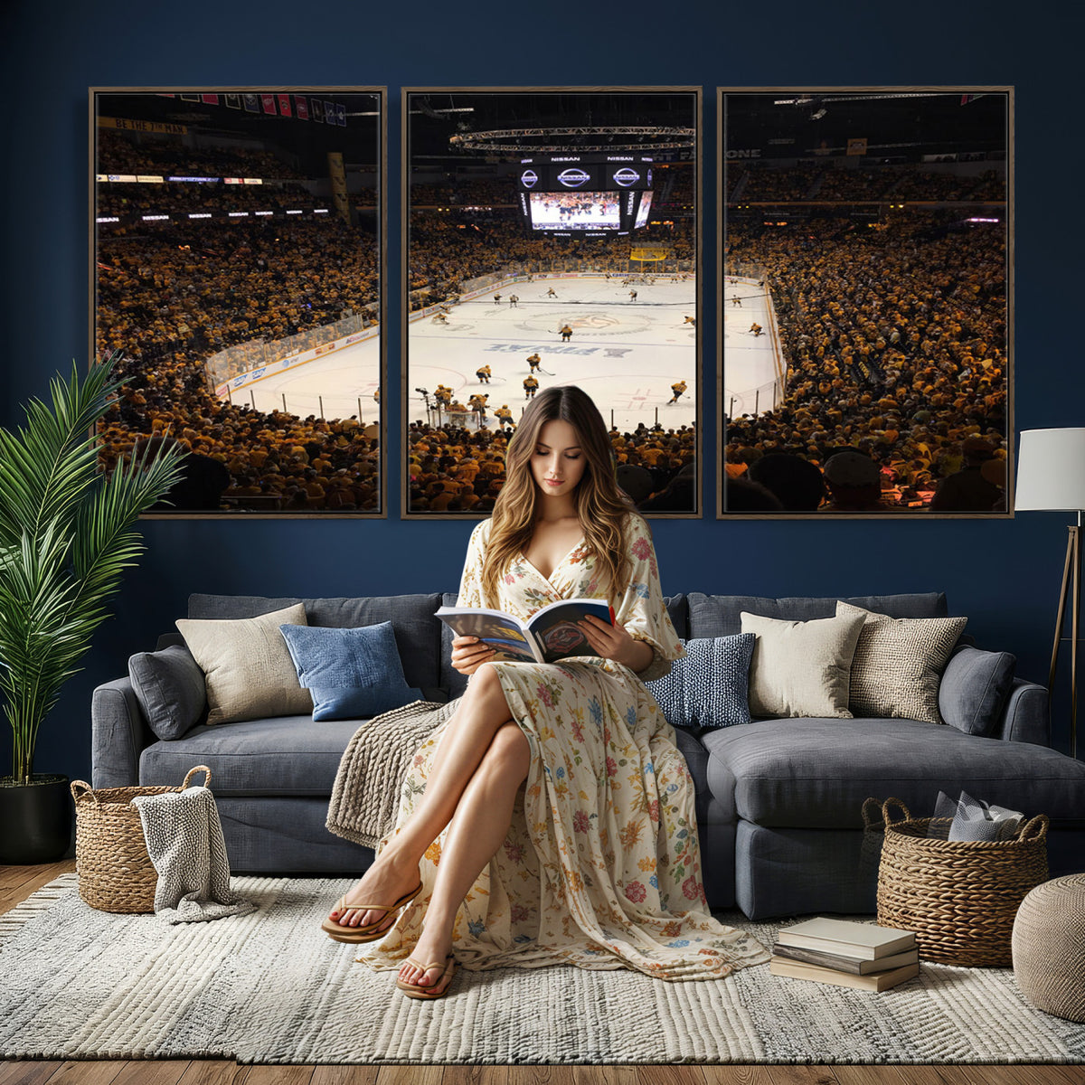 99407-MGV-CV-36X24 - Bridgestone Arena - Nashville Predators Hockey Team Print - Nashville Wall Art Canvas Print