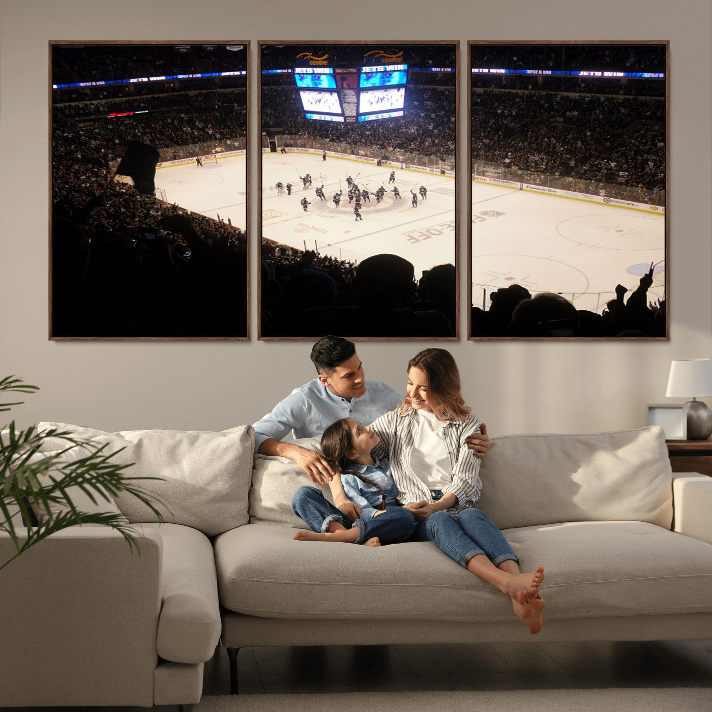 MGV-FC-60X30-3P - Canada Life Centre Wall Art | Winnipeg Jets Hockey Team Print Canvas | Ready to Hang | Winnipeg Wall