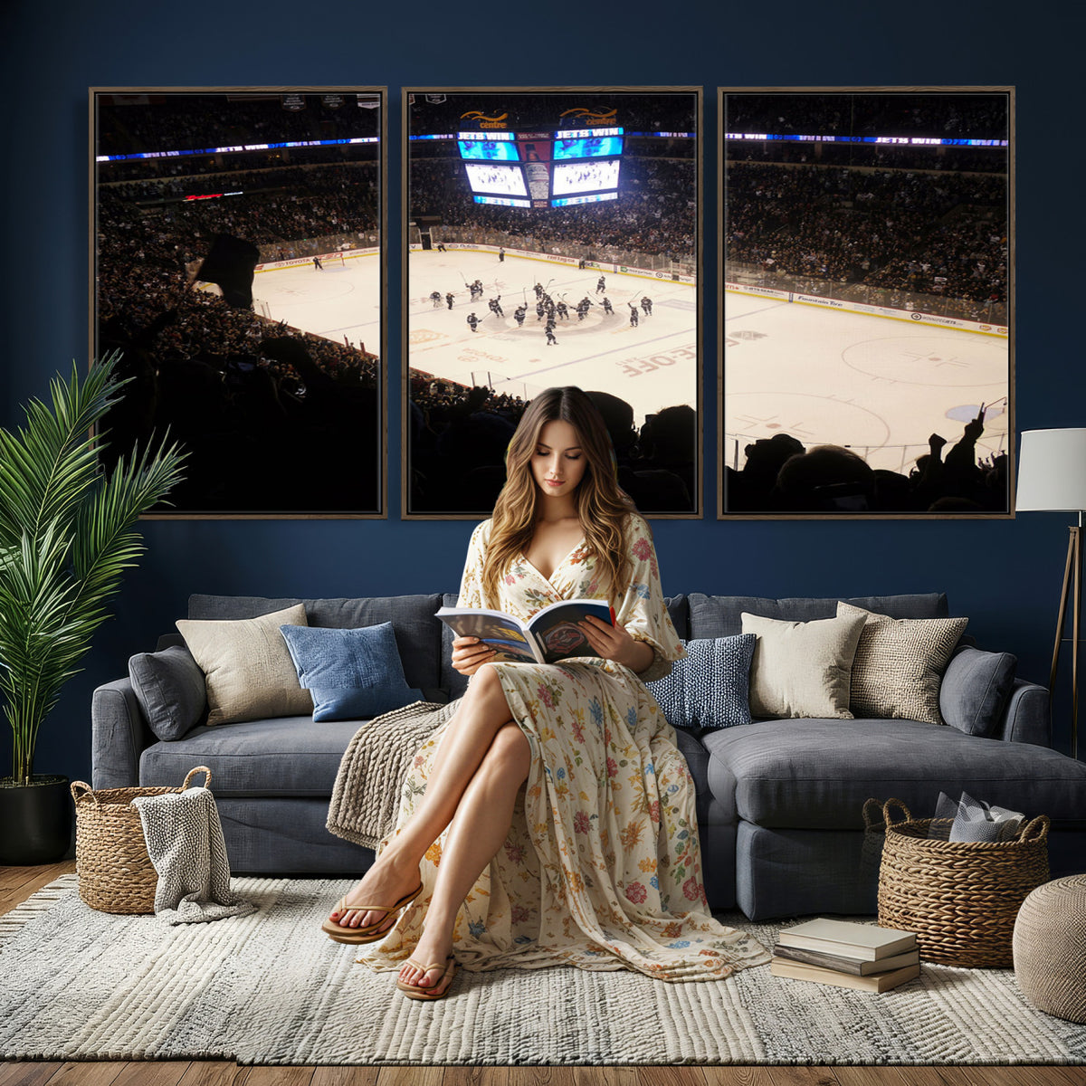 22497-MGV-CV-36X24 - Canada Life Centre Wall Art | Winnipeg Jets Hockey Team Print Canvas | Ready to Hang | Winnipeg Wall
