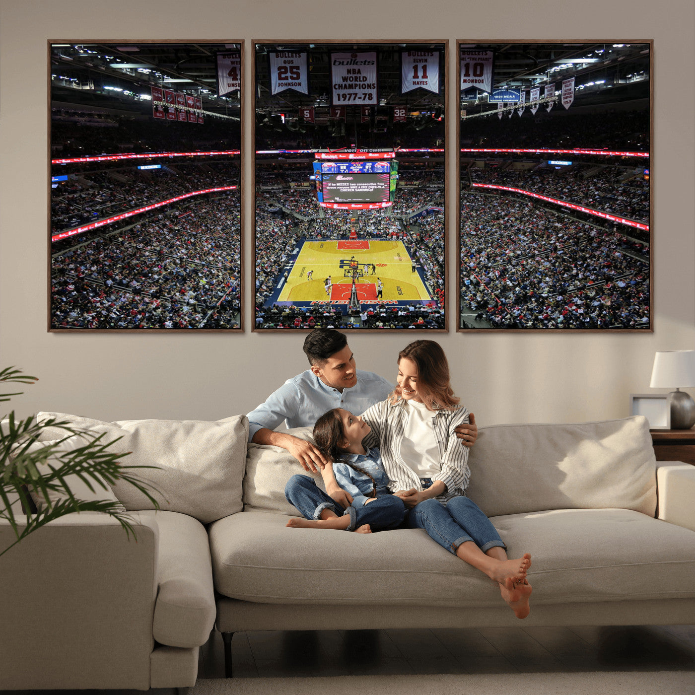 MGV-FC-60X30-3P - Capital One Arena Stadium Wall Art | Canvas Print | Ready to Hang | Washington D.C. Sports Decor