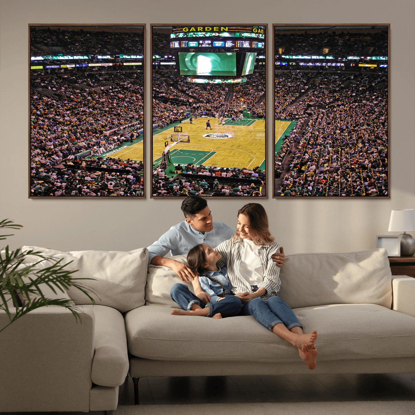 MGV-FC-60X30-3P - Celtics Game Versus The Timberwolves | Baseball Stadium Wall Art | Canvas Print | Ready to Hang