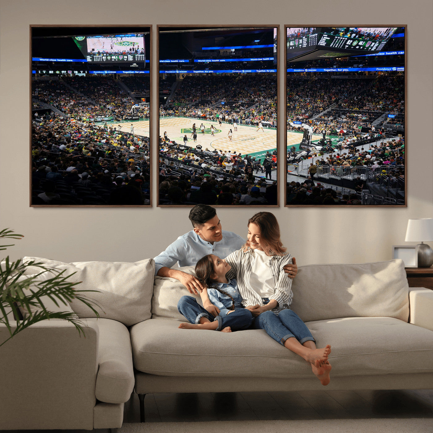 MGV-FC-60X30-3P - Climate Pledge Arena | Washington Seattle Kraken Hockey Stadium Wall Art | Canvas Print | Ready to