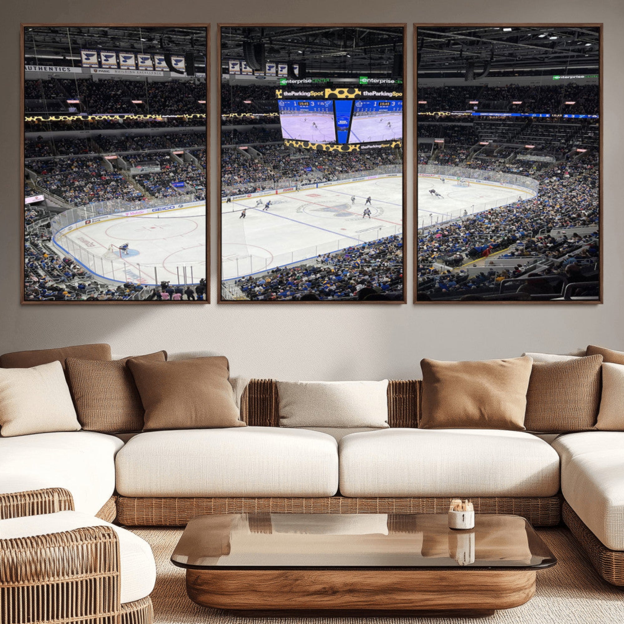 75222-MGV-CV-36X24-Enterprise Center Missouri St. Louis Blues Hockey Stadium Wall Art Canvas Print