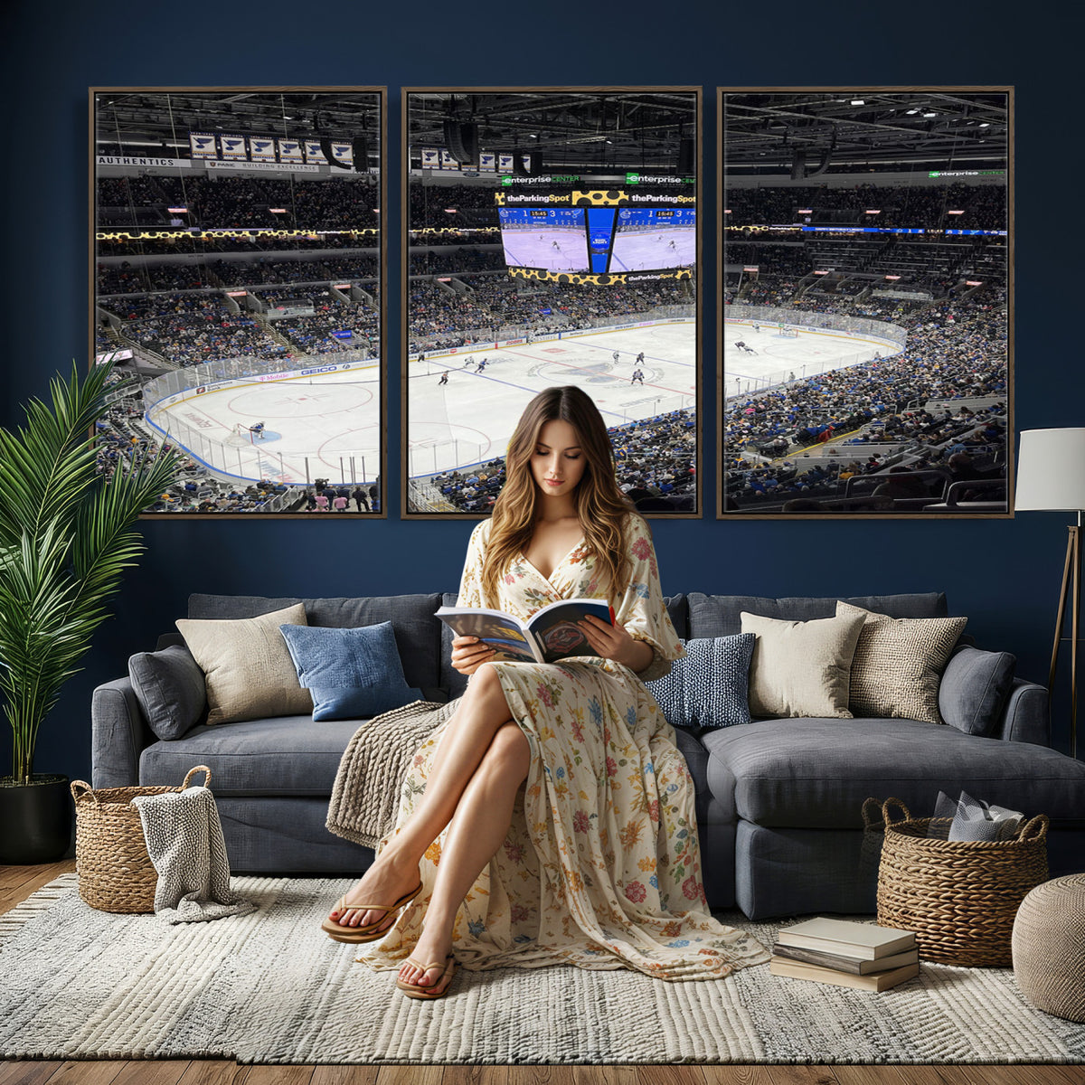 75222-MGV-CV-36X24 - Enterprise Center Missouri St. Louis Blues Hockey Stadium