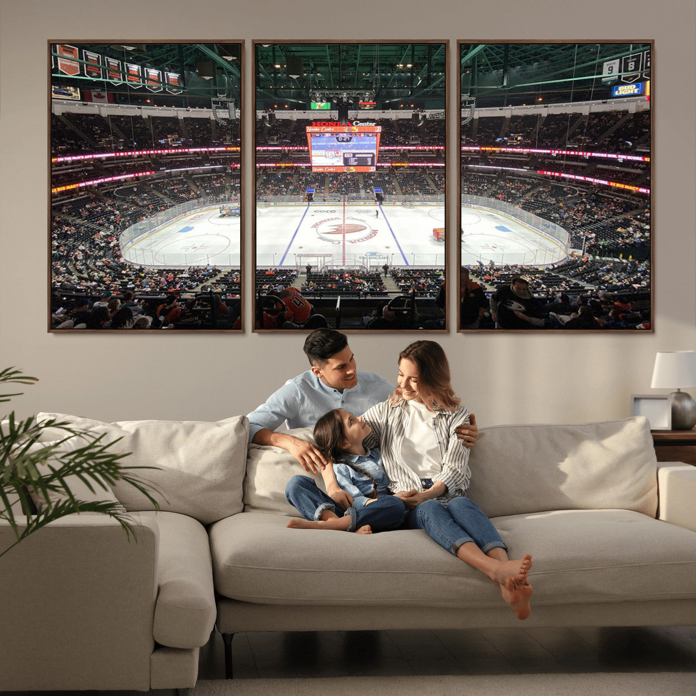MGV-FC-60X30-3P - Honda Center California Anaheim Ducks Ice Hockey Stadium Canvas Print Wall Art