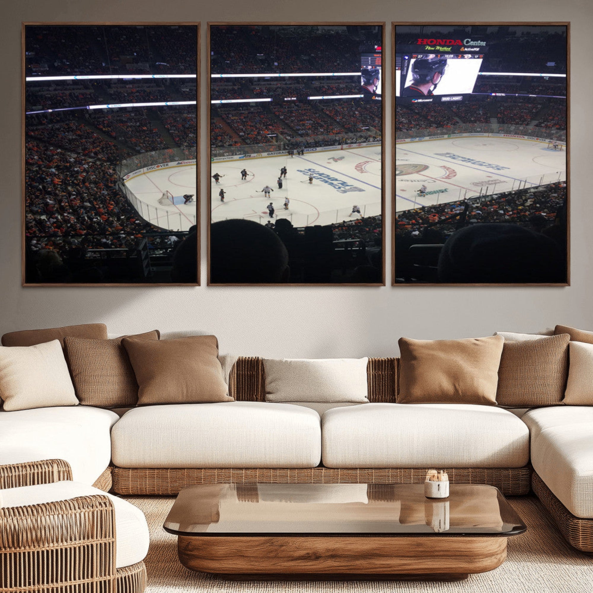 24634-MGV-CV-36X24-Honda Center California Anaheim Ducks Hockey Stadium Wall Art, Honda Center California Stadium Wall