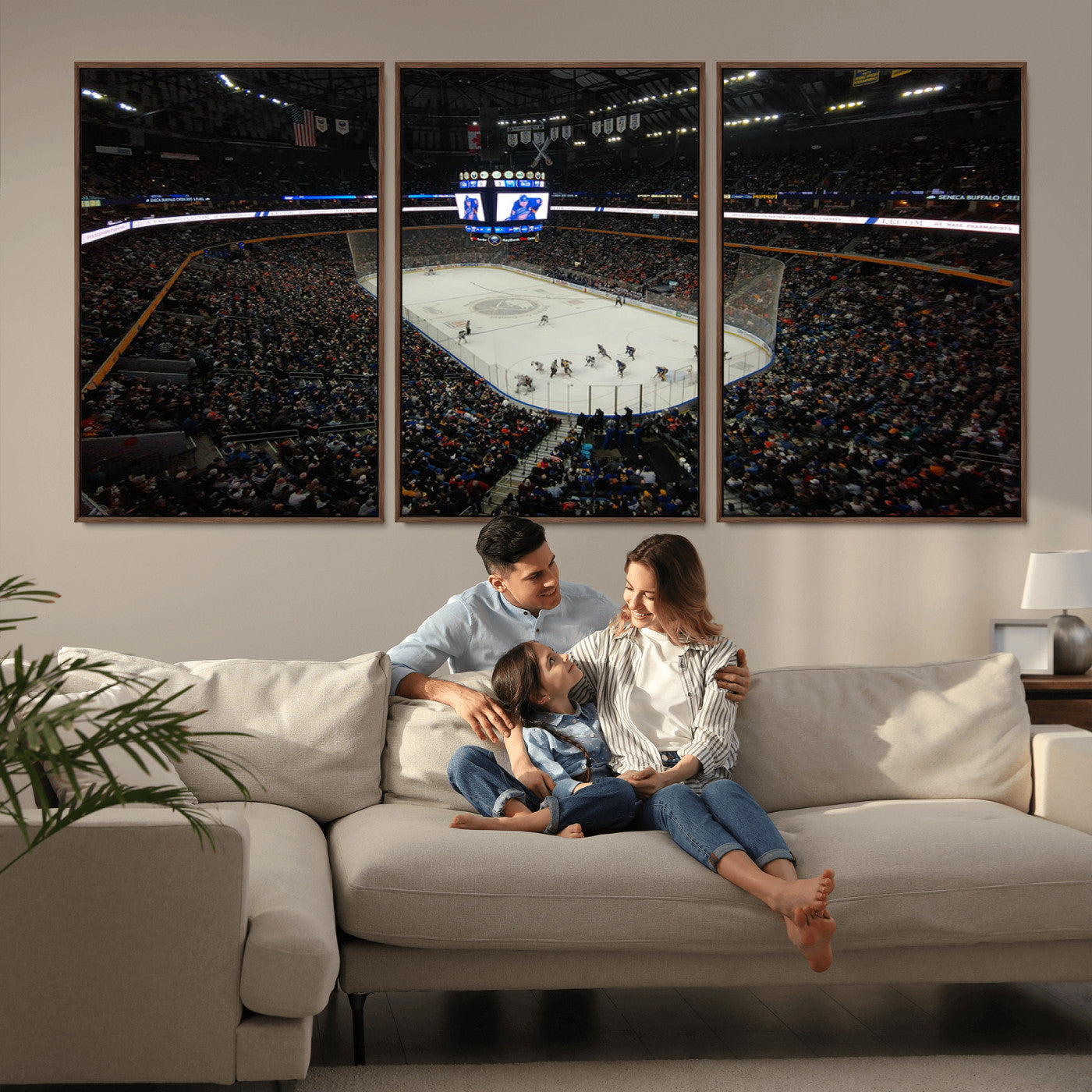 MGV-FC-60X30-3P - KeyBank Center New York Buffalo Sabres Hockey Stadium Canvas Print Wall Art