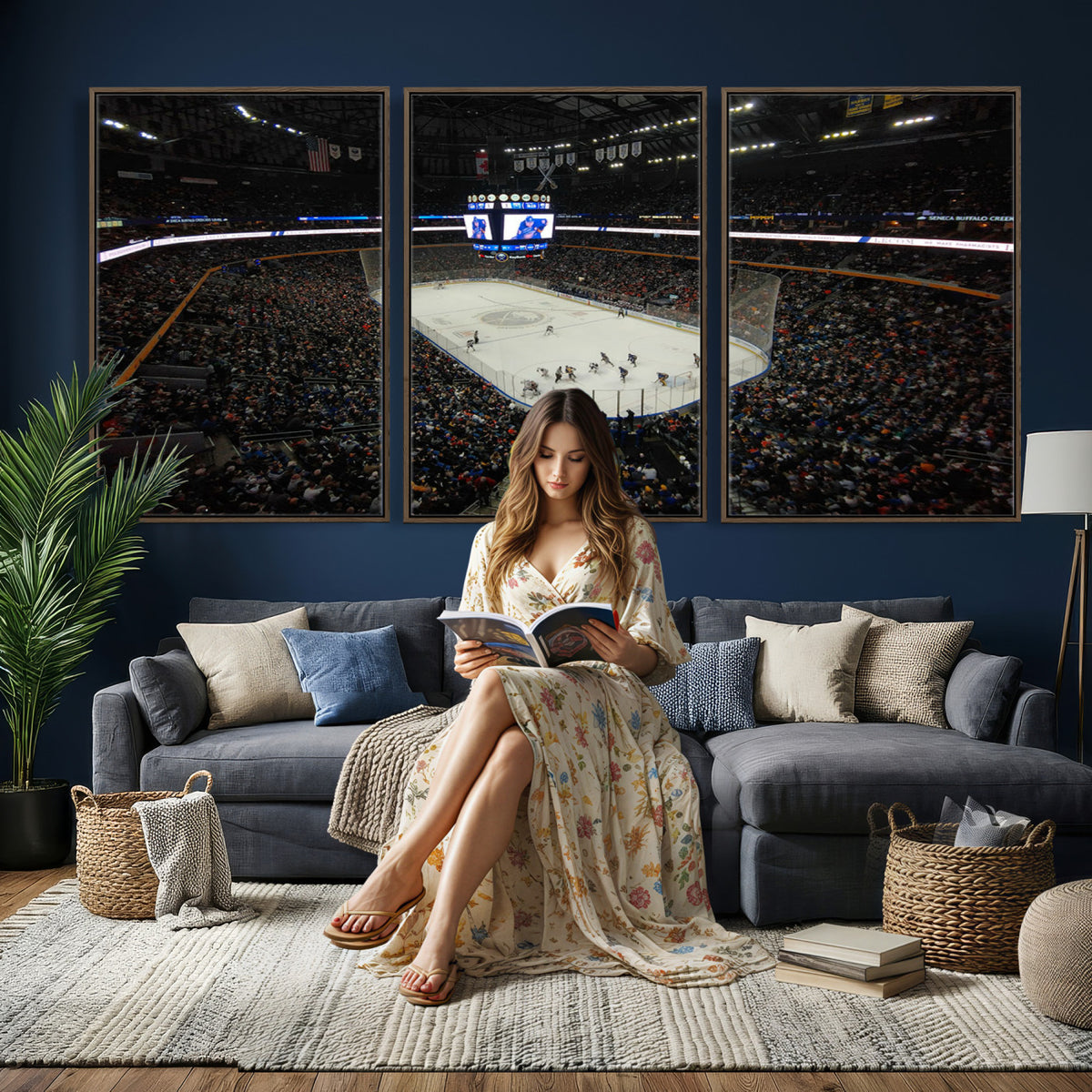 15132-MGV-CV-36X24 - KeyBank Center New York Buffalo Sabres Hockey Stadium Canvas