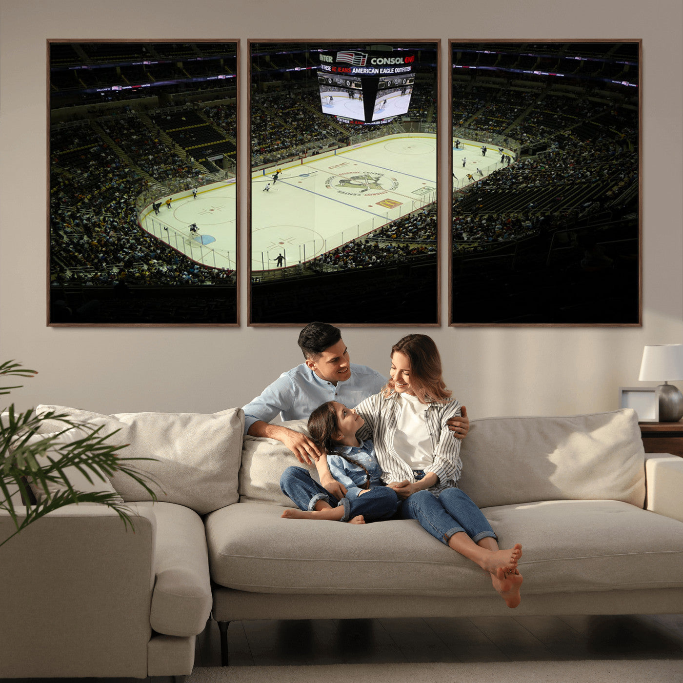 MGV-FC-60X30-3P - PPG Paints Arena Pennsylvania Pittsburgh Penguins Hockey Stadium Canvas, Pennsylvania Pittsburgh