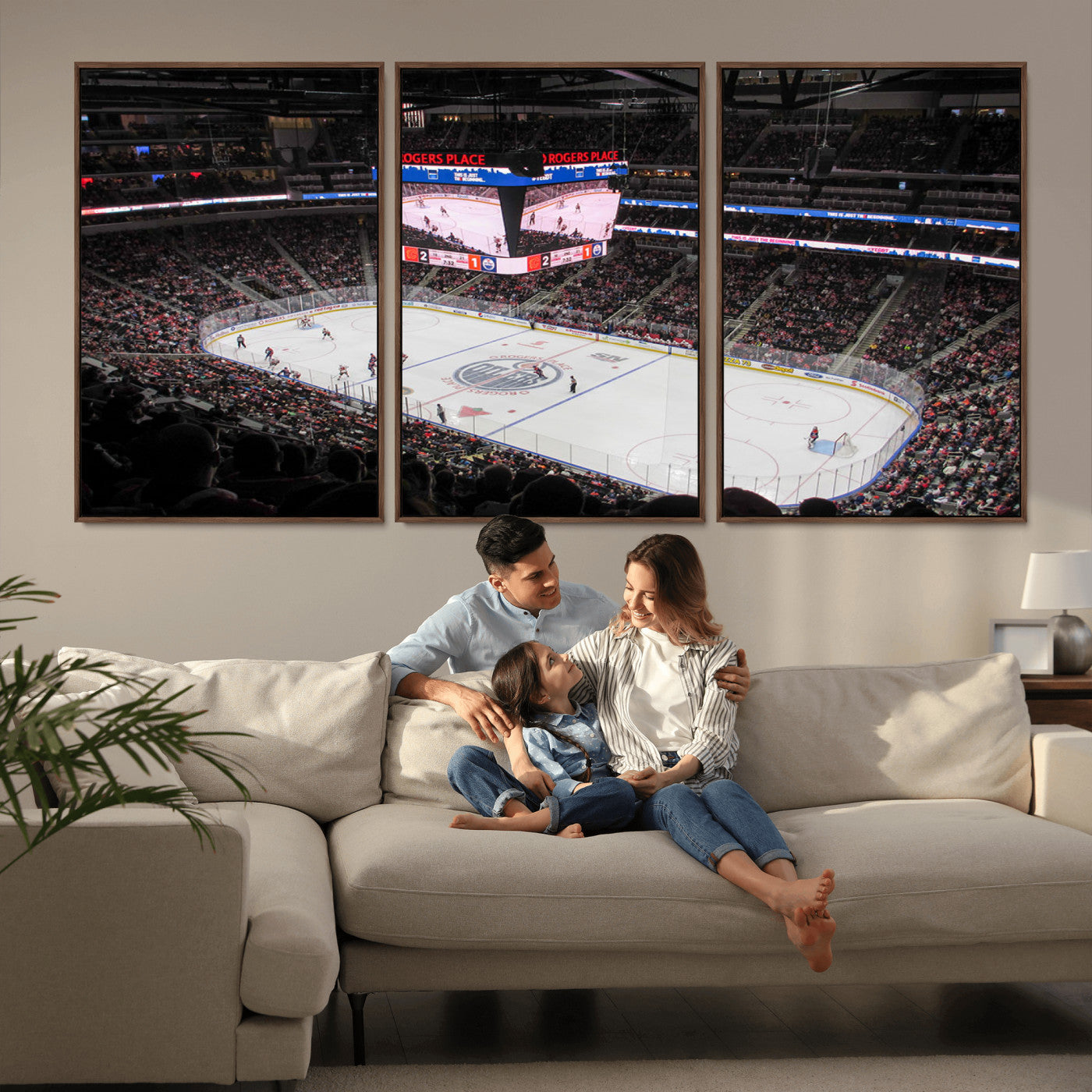 MGV-FC-60X30-3P - Rogers Place Edmonton Oilers Ice Hockey Stadium Wall Art, Rogers Place Edmonton Oilers Wall Art