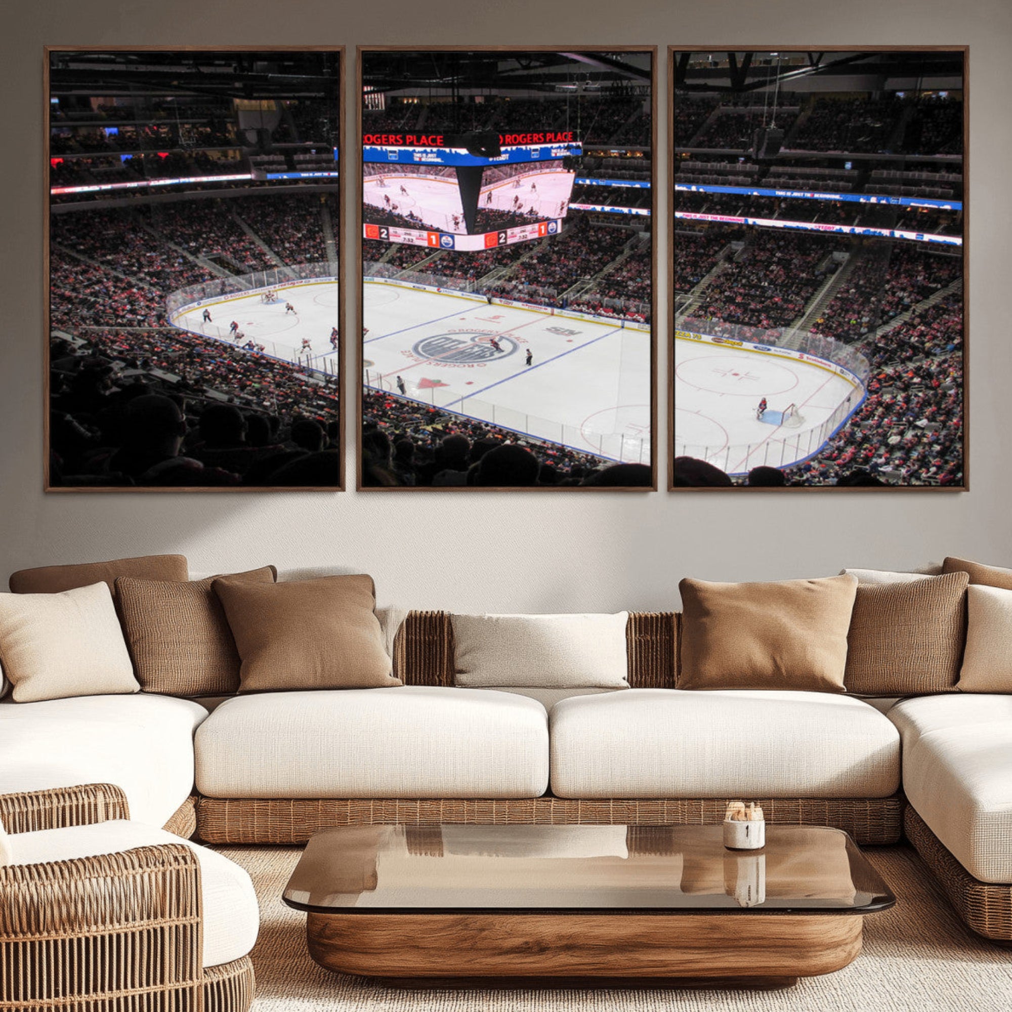71180-MGV-CV-36X24-Rogers Place Edmonton Oilers Ice Hockey Stadium Wall Art, Rogers Place Edmonton Oilers Wall Art