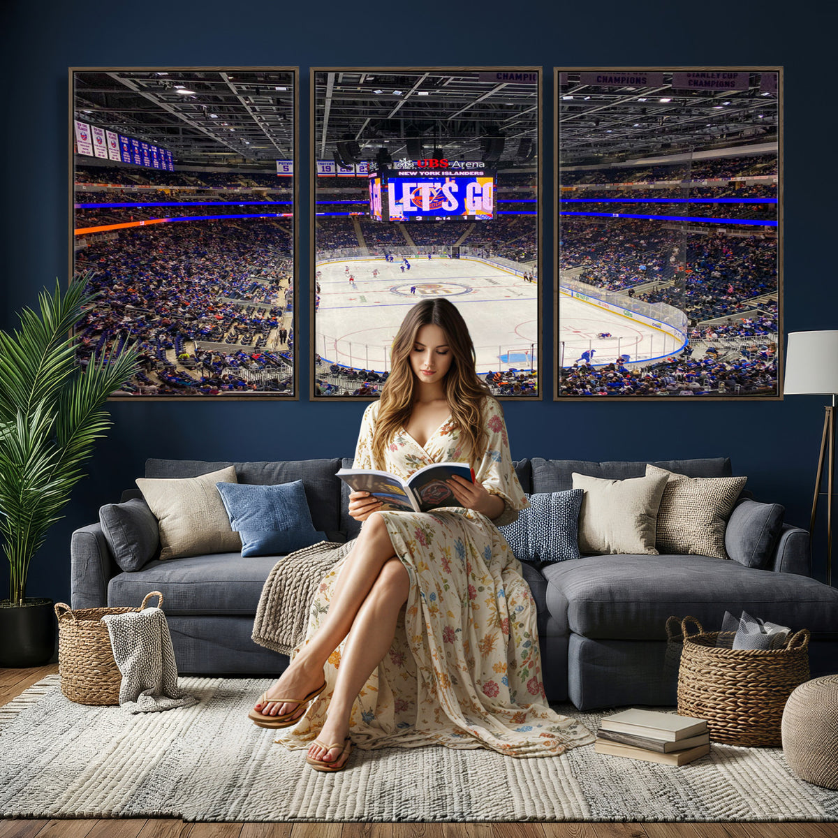 78692-MGV-CV-36X24 - UBS Arena Elmont New York Islanders Ice Hockey Wall Art, UBS Arena Elmont Wall Art Canvas Print