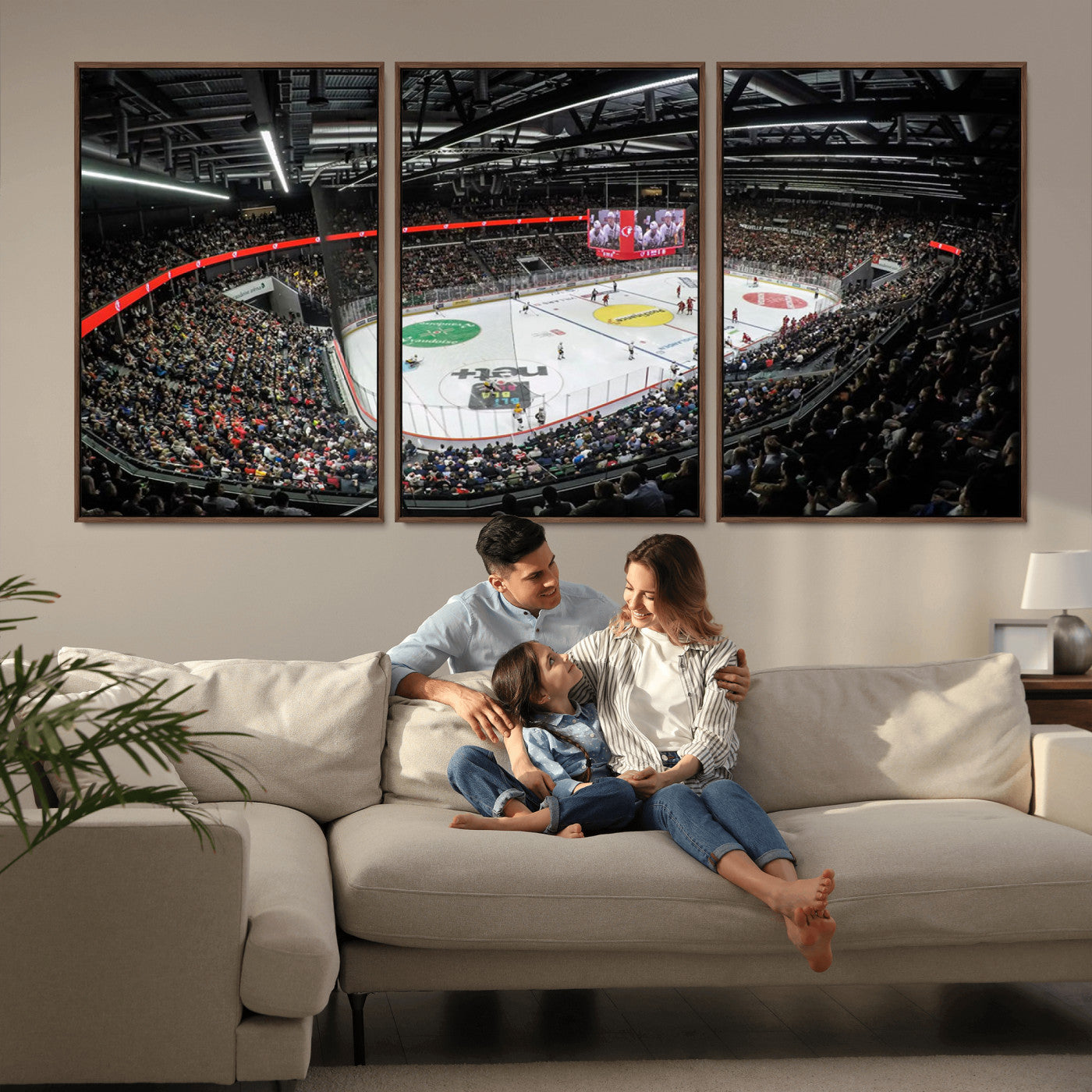MGV-FC-60X30-3P - Vaudoise Lausanne Ice Hockey Arena Stadium Wall Art Canvas, Vaudoise Lausanne Ice Hockey Canvas
