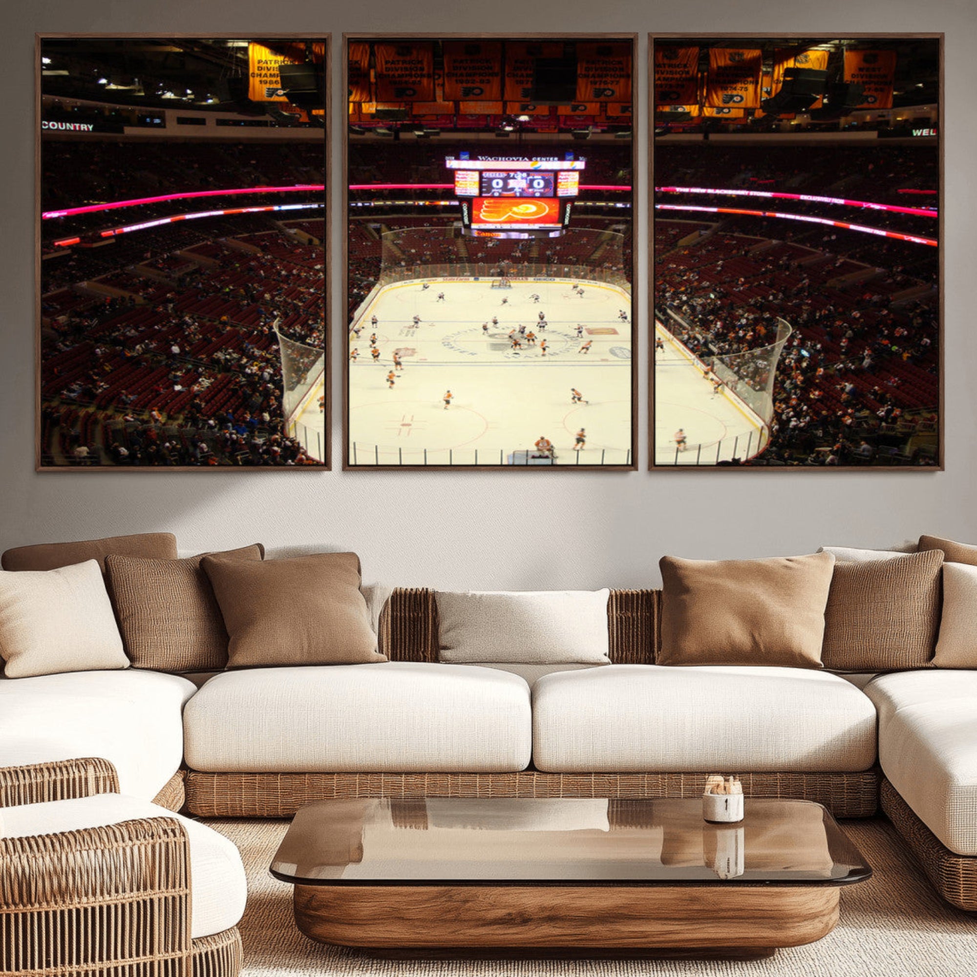 98213-MGV-CV-36X24-Wachovia Center Priort of Lyers Game Ice Hockey Stadium Canvas Print, Lyers Game Ice Hockey Stadium