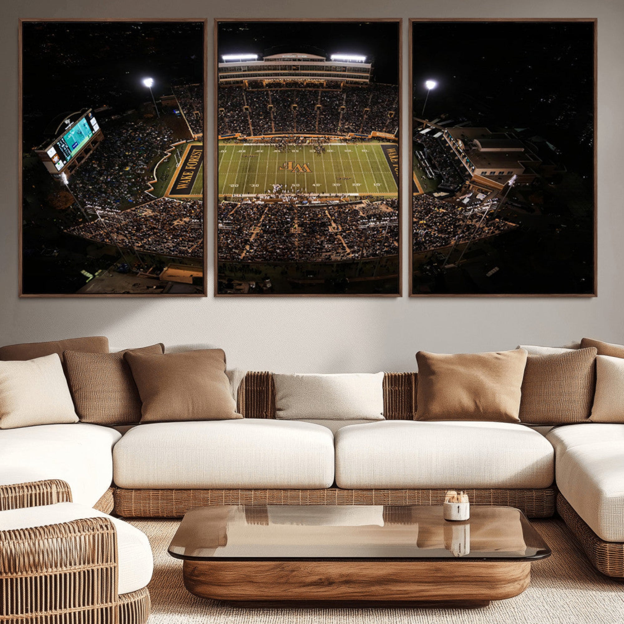 20605-MGV-CV-36X24-Wake Forest University Demon Deacons Canvas Printi, Football Team Print - Winston-Salem Allegacy