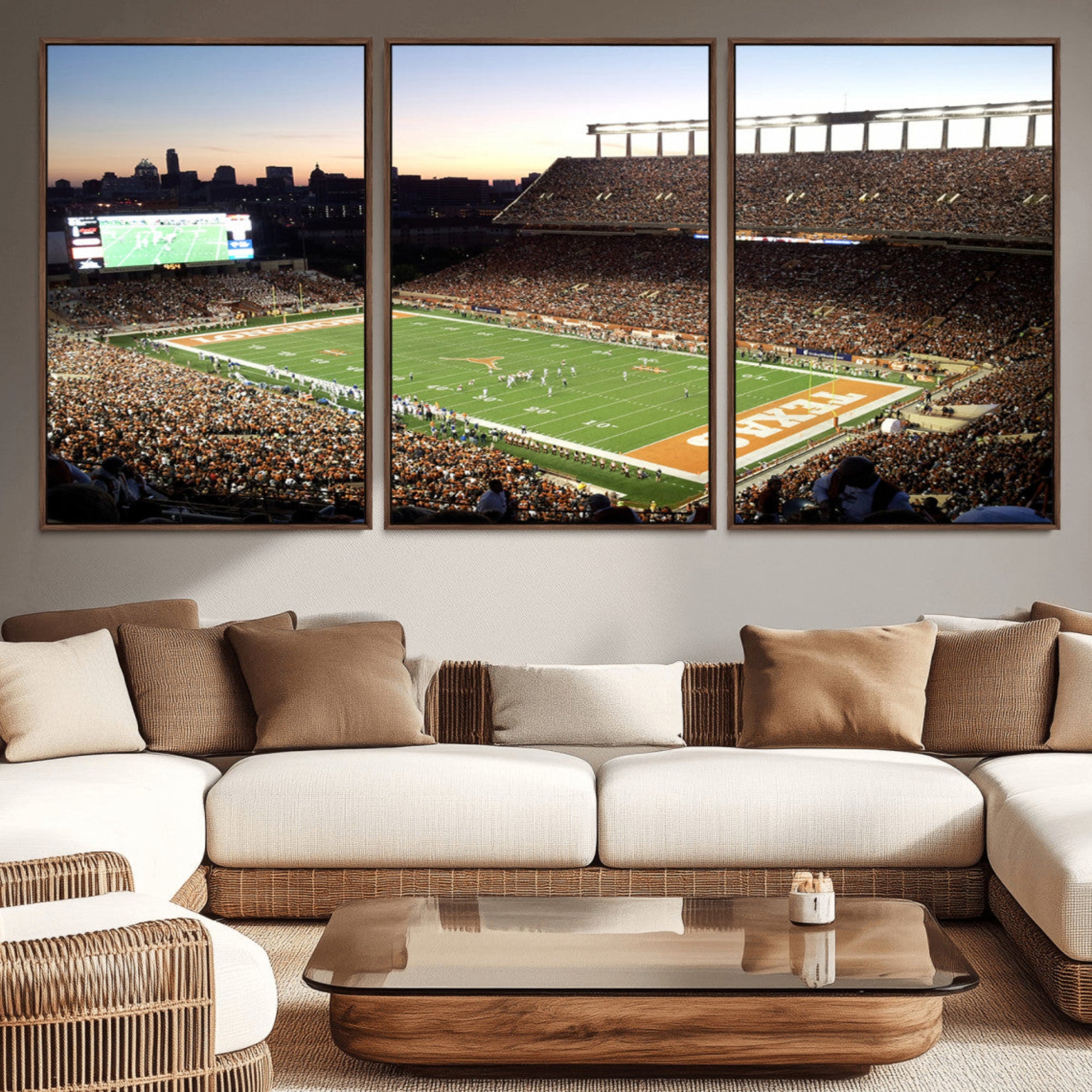 11455-MGV-CV-36X24-Darrell K Royal-Texas Memorial Stadium Canvas Wall Art - Texas Longhorns Football Match