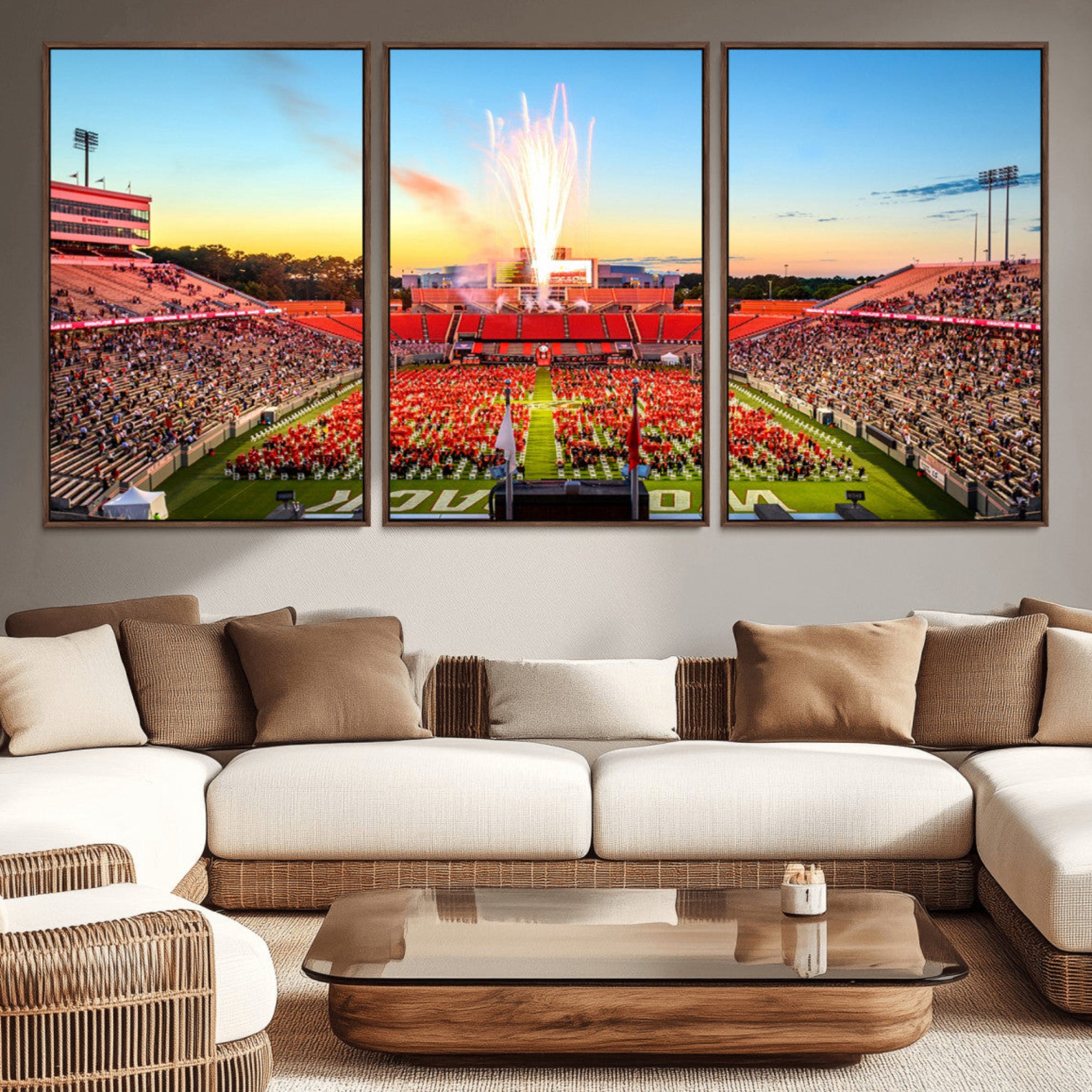 18017-MGV-CV-36X24-North Carolina State University Canvas Print, North Carolina State University Wolfpack Football Team