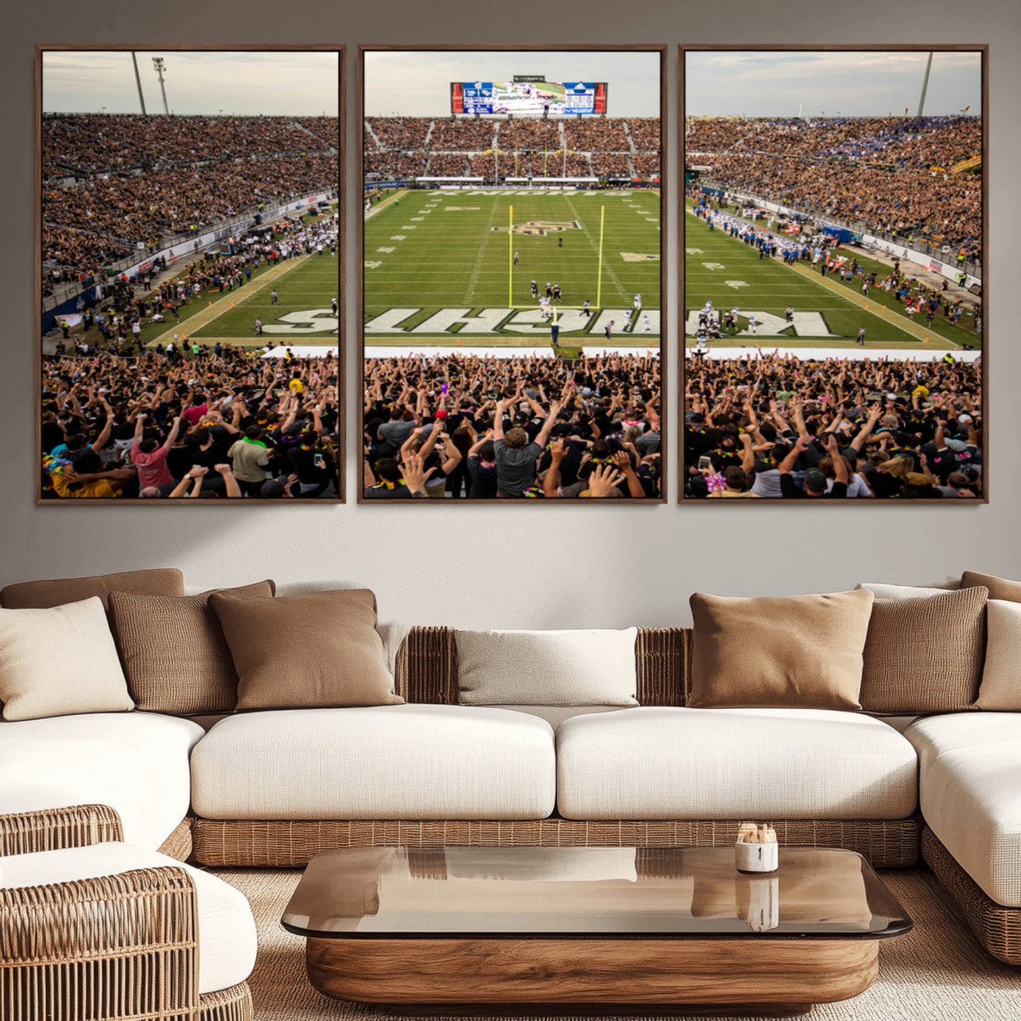 38659-MGV-CV-36X24-UCF Knights Football Team Print - Orlando FBC Mortgage Stadium Canvas Print