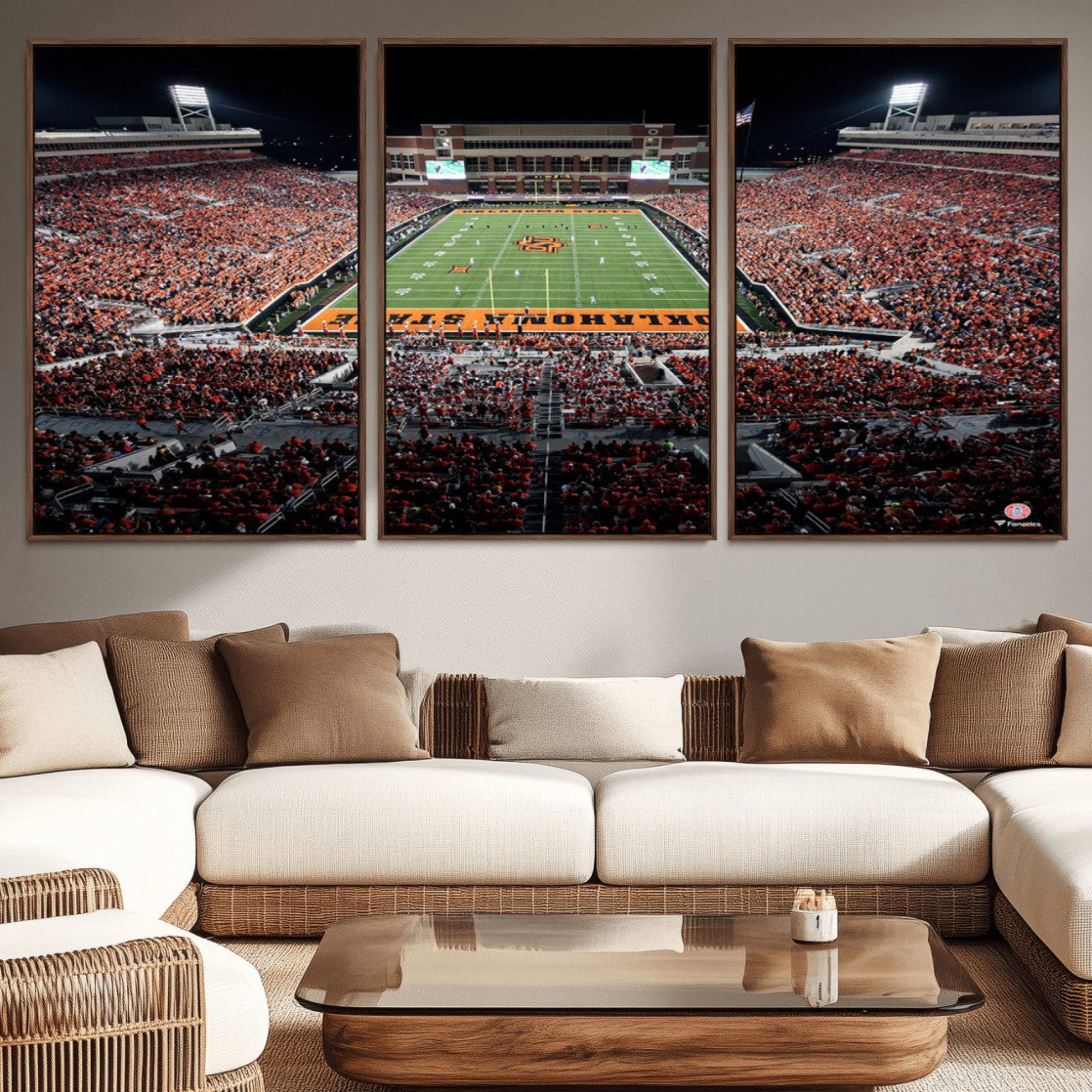 81675-MGV-CV-36X24-Oklahoma State Cowboys Canvas Print, Football Team Print - Stillwater Boone Pickens Stadium Wall Art