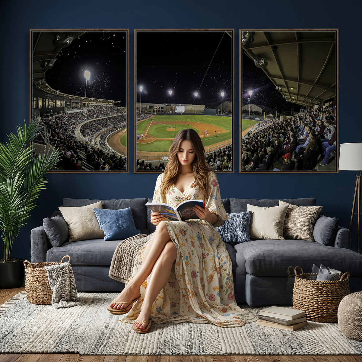 10262-MGV-CV-36X24 - Olsen Field at Blue Bell Park - Texas A&M Aggies Baseball Stadium Wall Art Canvas Print